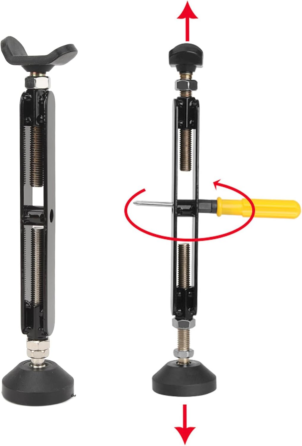 Gernie Motorcycle Wheel Lift Stand, 400Kg Capacity, Adjustable Height 11.1-15.5In, Steel, Universal image number 4