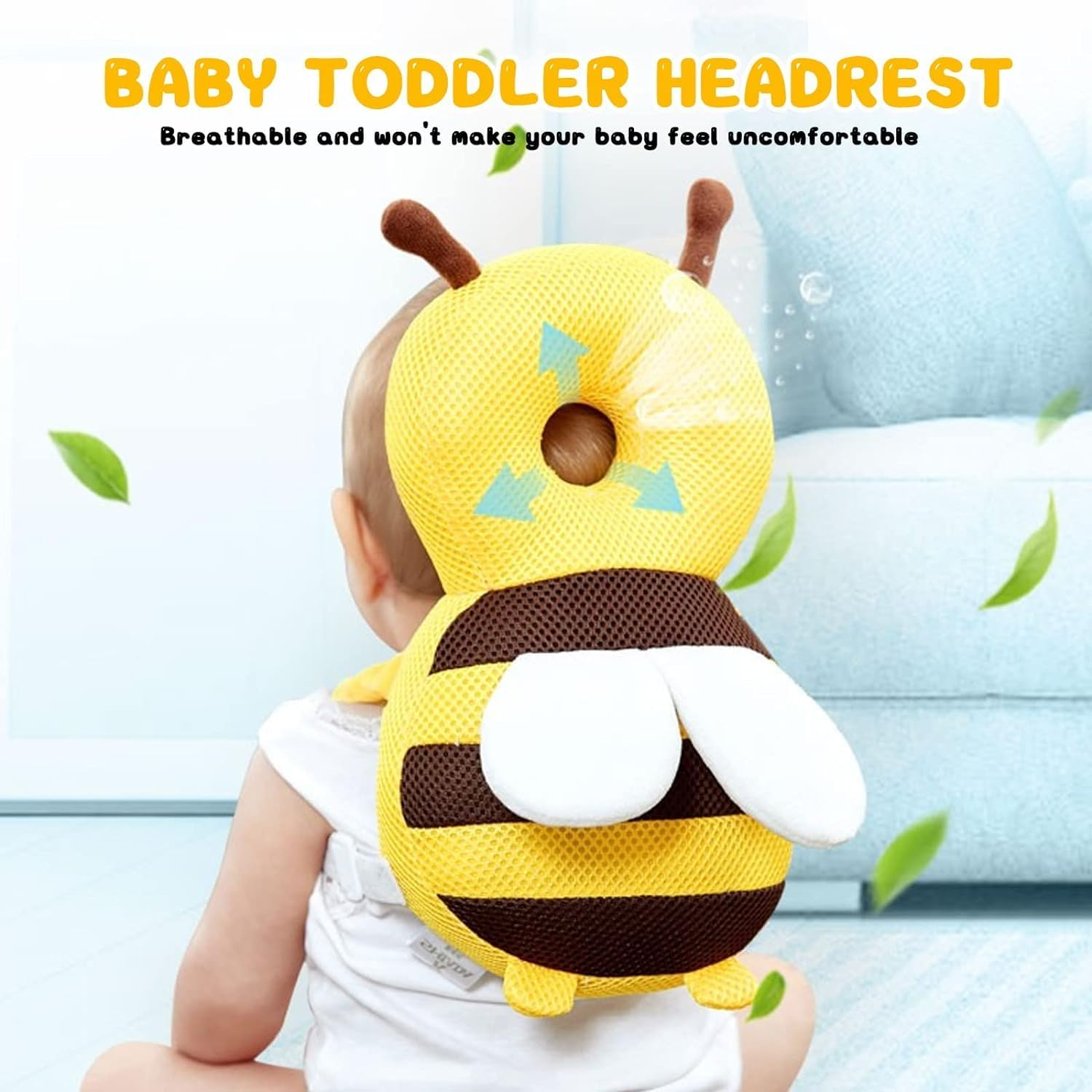 YSHIGUING Baby Head Protector, Adjustable Toddlers Baby Walker Head Protection Head Safety Pad Cushion Backpack, Baby Head and Back Protection for Crawling and Walking image number 2