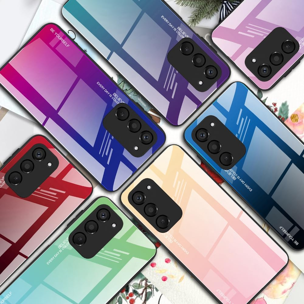 DEDUX Case for Xiaomi Redmi 15 5G Mobile Phone Case, Gradient Glass and TPU Protective Case Cover for Xiaomi Redmi 15 5G (Blue/Black) image number 2