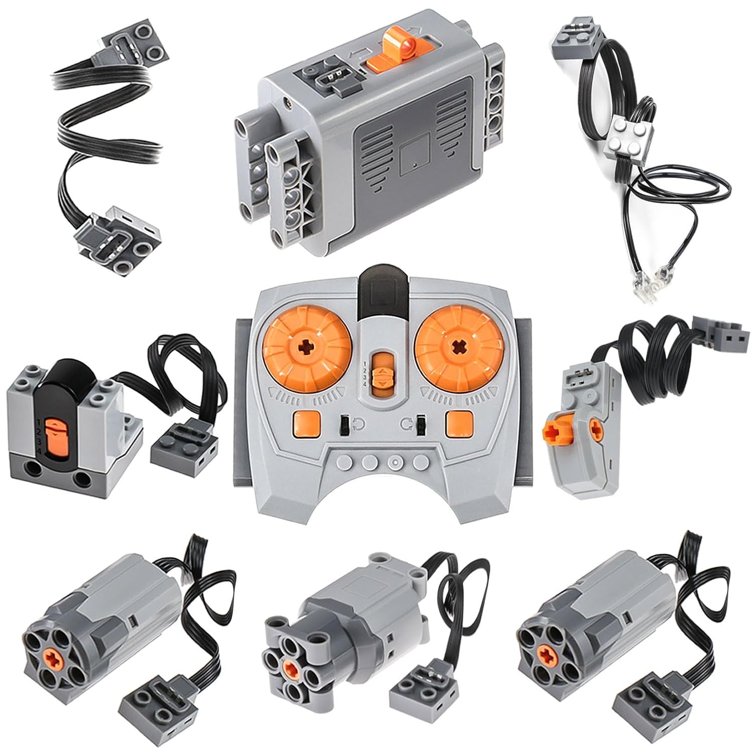 Brickbounty 9-In-1 Motor Set Power Functions, Motor Kit Technical Parts for STEM Assembled Building Block, Control Function for MOC Bricks image number 4
