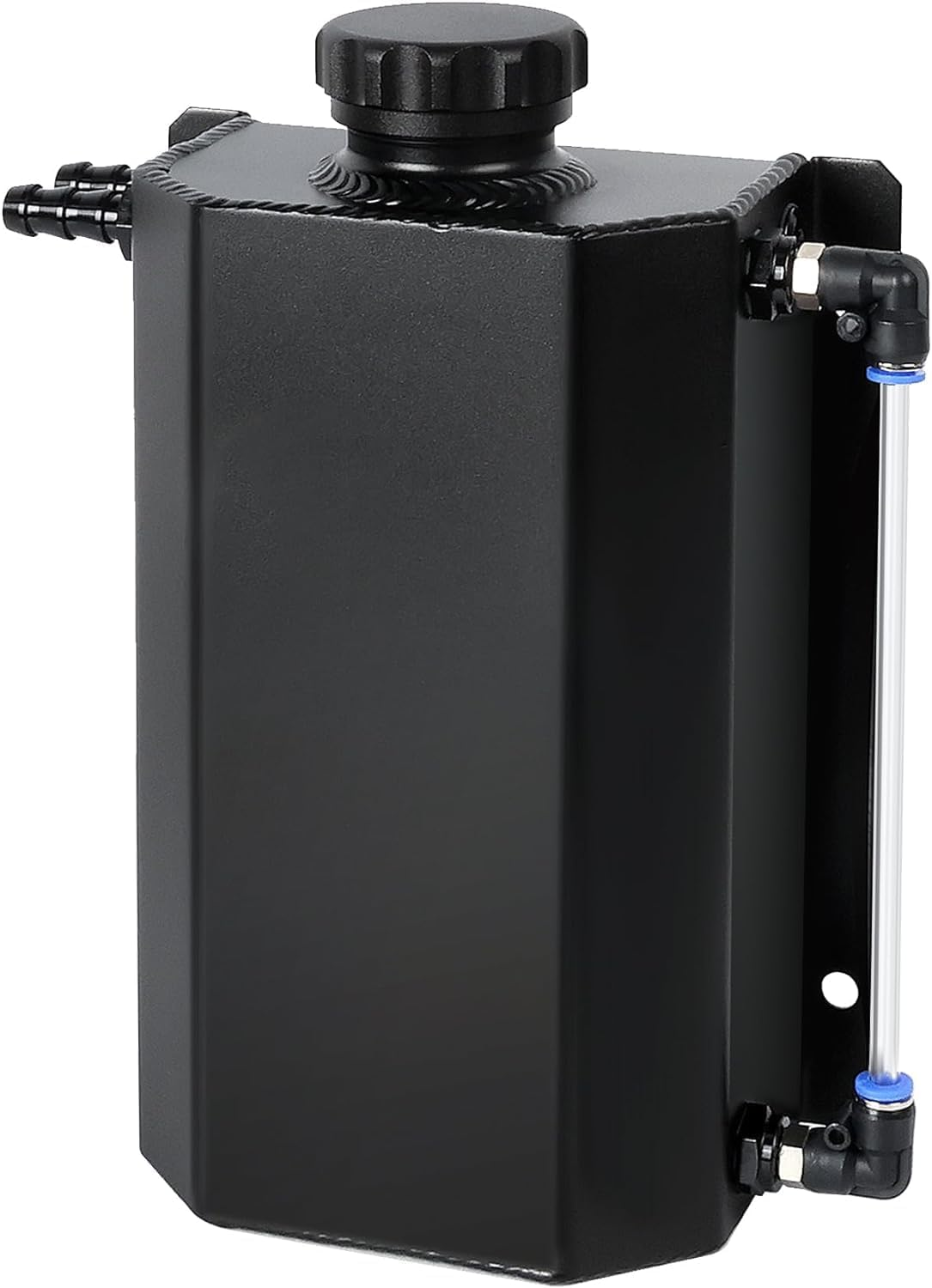 Racing Universal 2L Alloy Engine Oil Fuel Gas Catch Can Breather Tank Bottle Coolant Radiator Overflow Tank (Blcak) image number 5