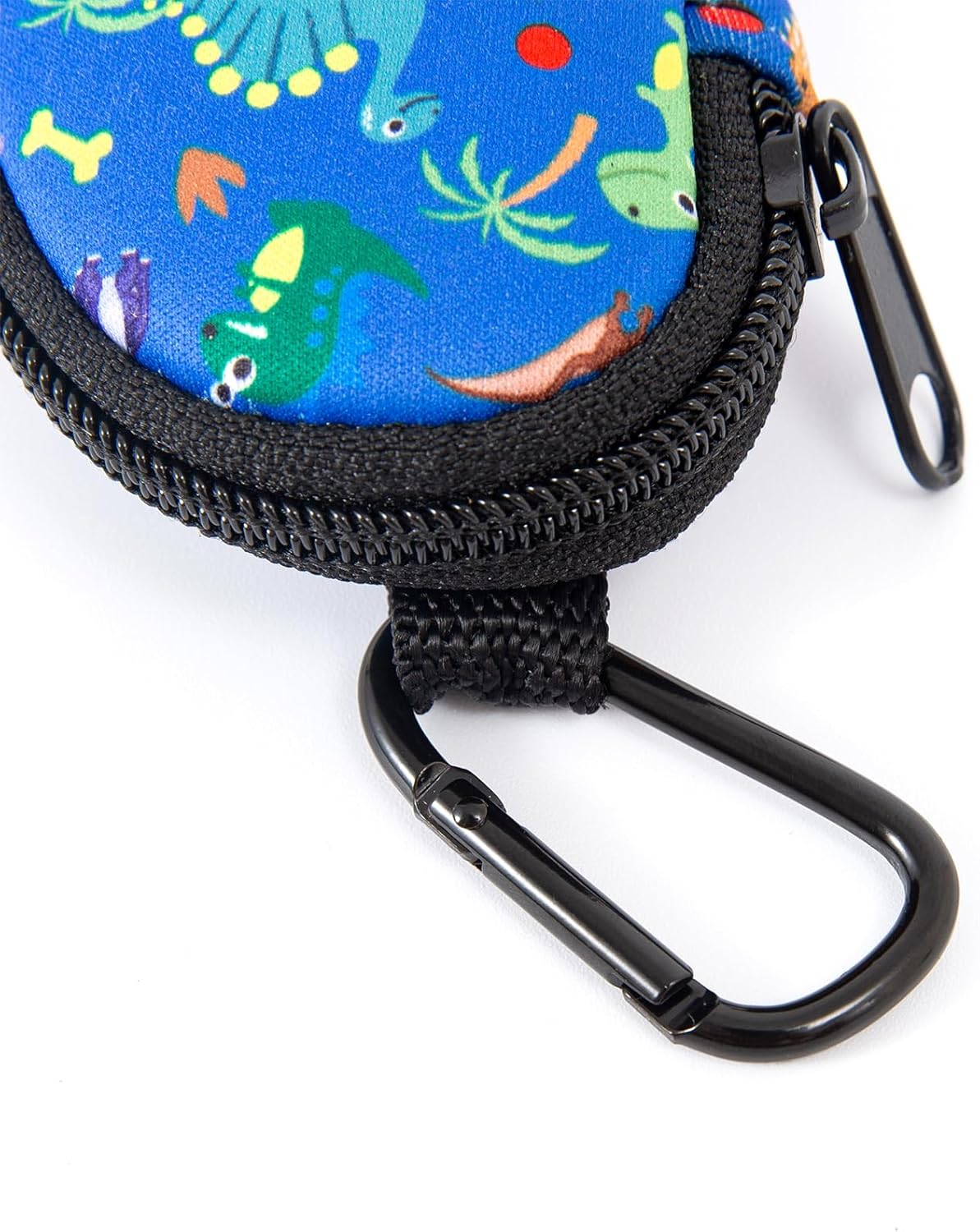 AGDGV Asthma Inhaler Case Holder with Carabiner Clip, Dust-Proof Travel Organizer Bag for Adults & Kids - Lightweight Portable Design with Mesh Pocket & Velvet Lining (Case Only, Cute Dinosaur Design) image number 2