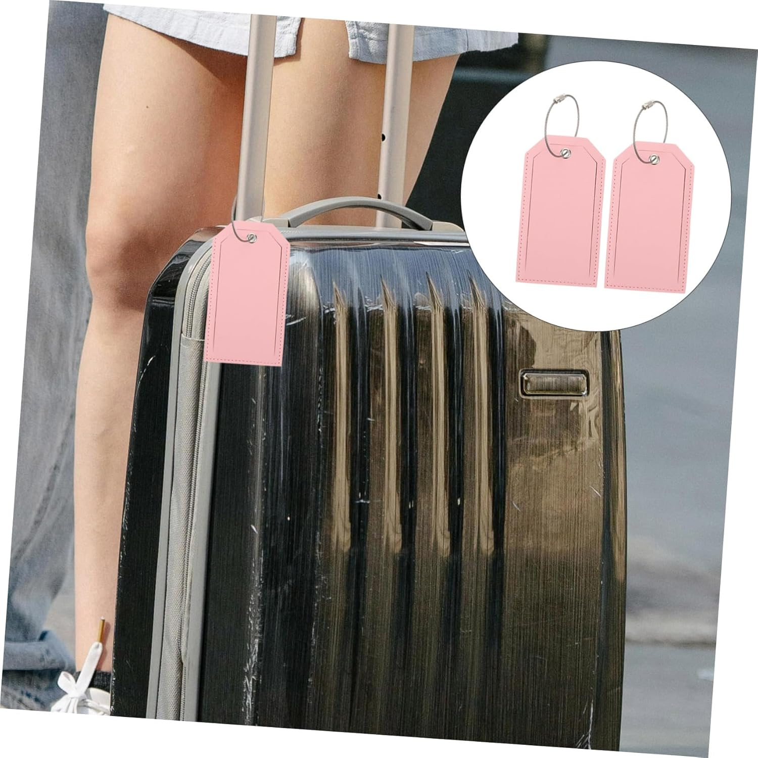 TINEASUR 2Pcs Boarding Pass Luggage Tag Suitcase Tags Business Travel Bag for Suitcases image number 4