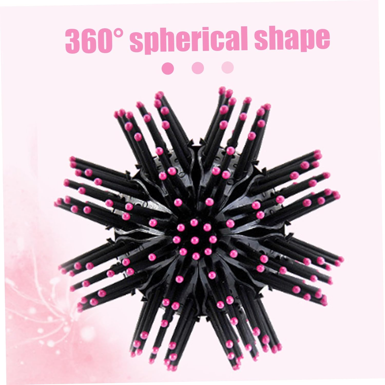 Curly Hair Brush 2PCS 8.5 Inch round Ball Curly Defining Brush with Small Massage Dot Hollow 360 Degree Portable Curly Hair Tools for Detangling Shaping, Curly Hair Tools image number 3