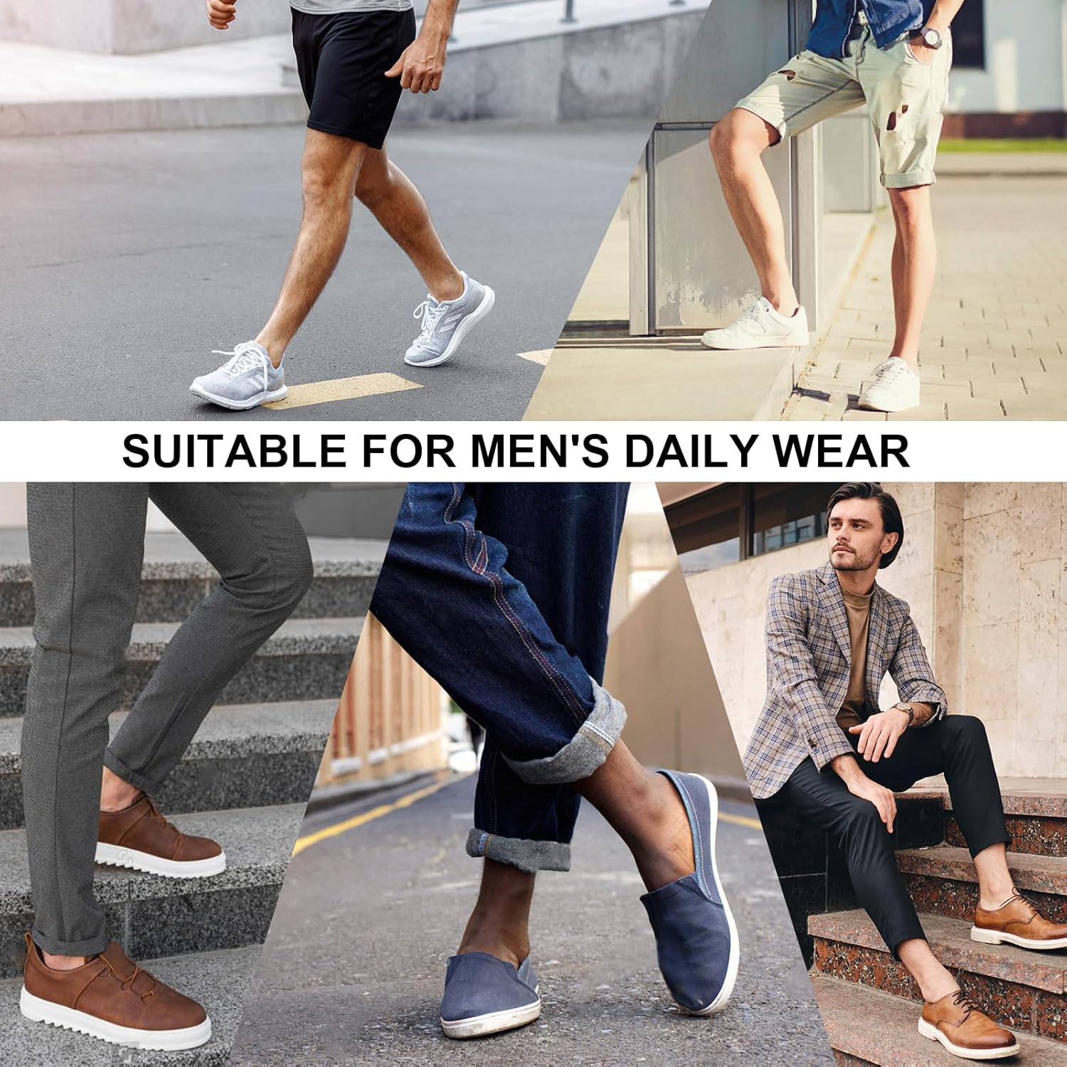 No Show Socks Mens 9-12/6-8, 6Pairs Invisible Socks Men Low Cut Liner Socks Multipack Hidden in Shoe Footsies for Loafer Summer image number 4