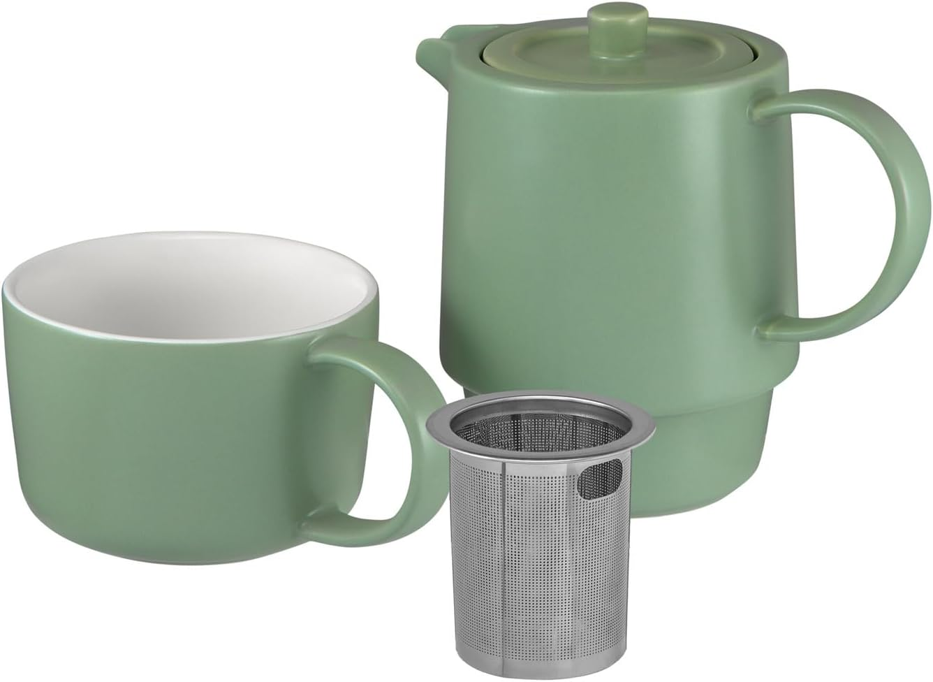 Maxwell & Williams Cafe Life Tea for One with Infuser 450ML Seafoam Gift Boxed image number 4