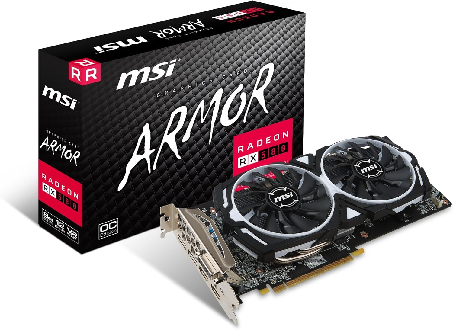 MSI VGA Graphic Cards RX 580 Armor 8G OC