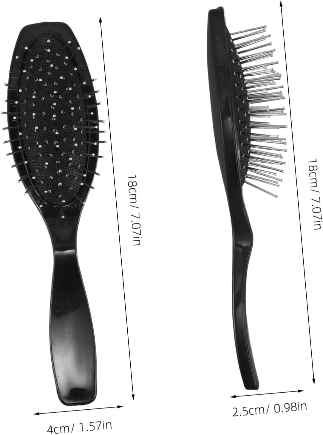 VINTORKY Professional Static Wig Brush with Steel Bristles Portable Synthetic Hair Detangling Tool for Curly and Straight Wigs image number 4