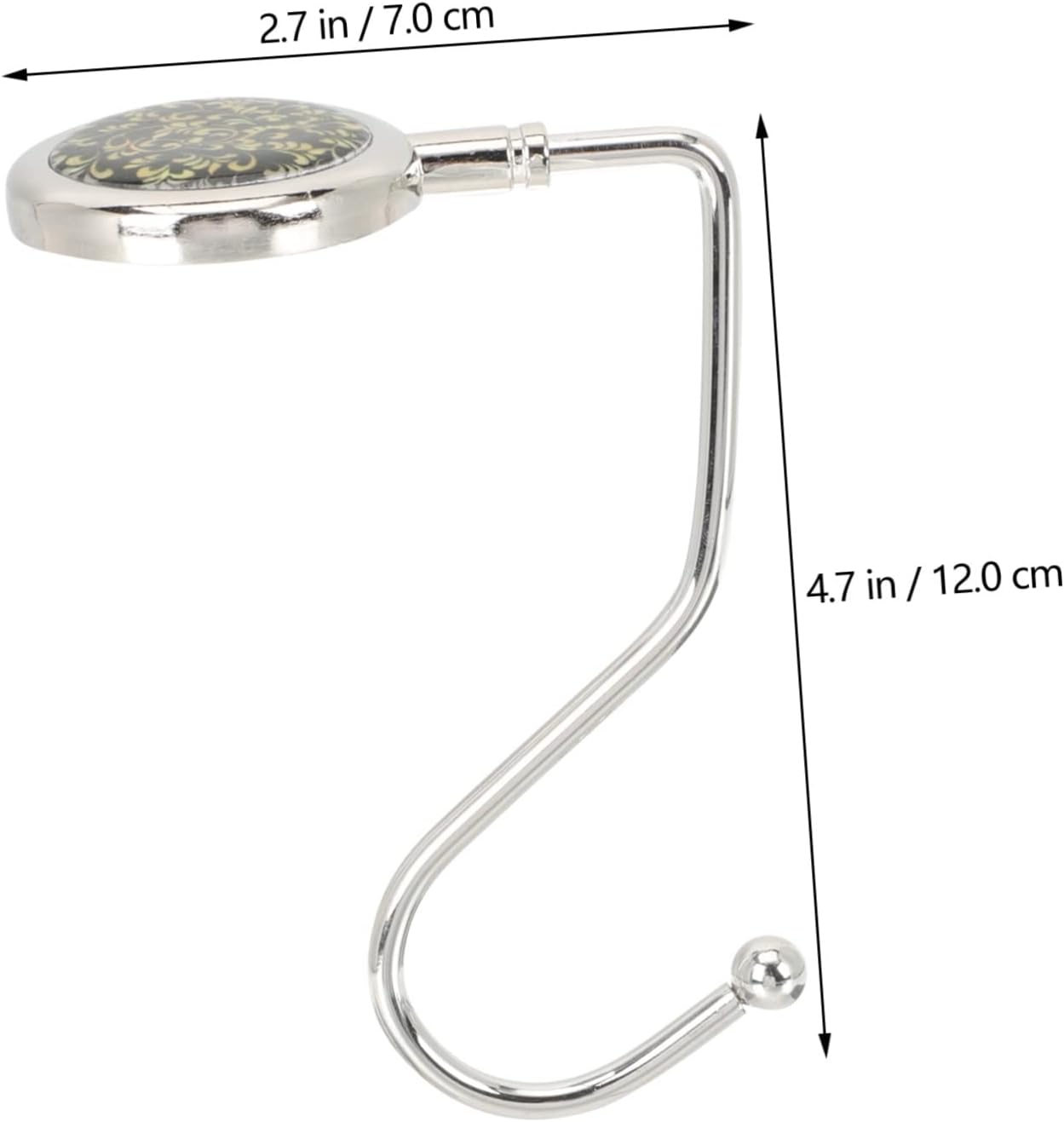 AOKWAWALIY 6 Pcs Purse Holder for Table Purse Holder for Desk Purse Hangers for Table Chain Wallet Purse Hook Bags Storage Hooks Purse Table Hooks Holder Purses Table Hook for Bags Zinc Alloy image number 3