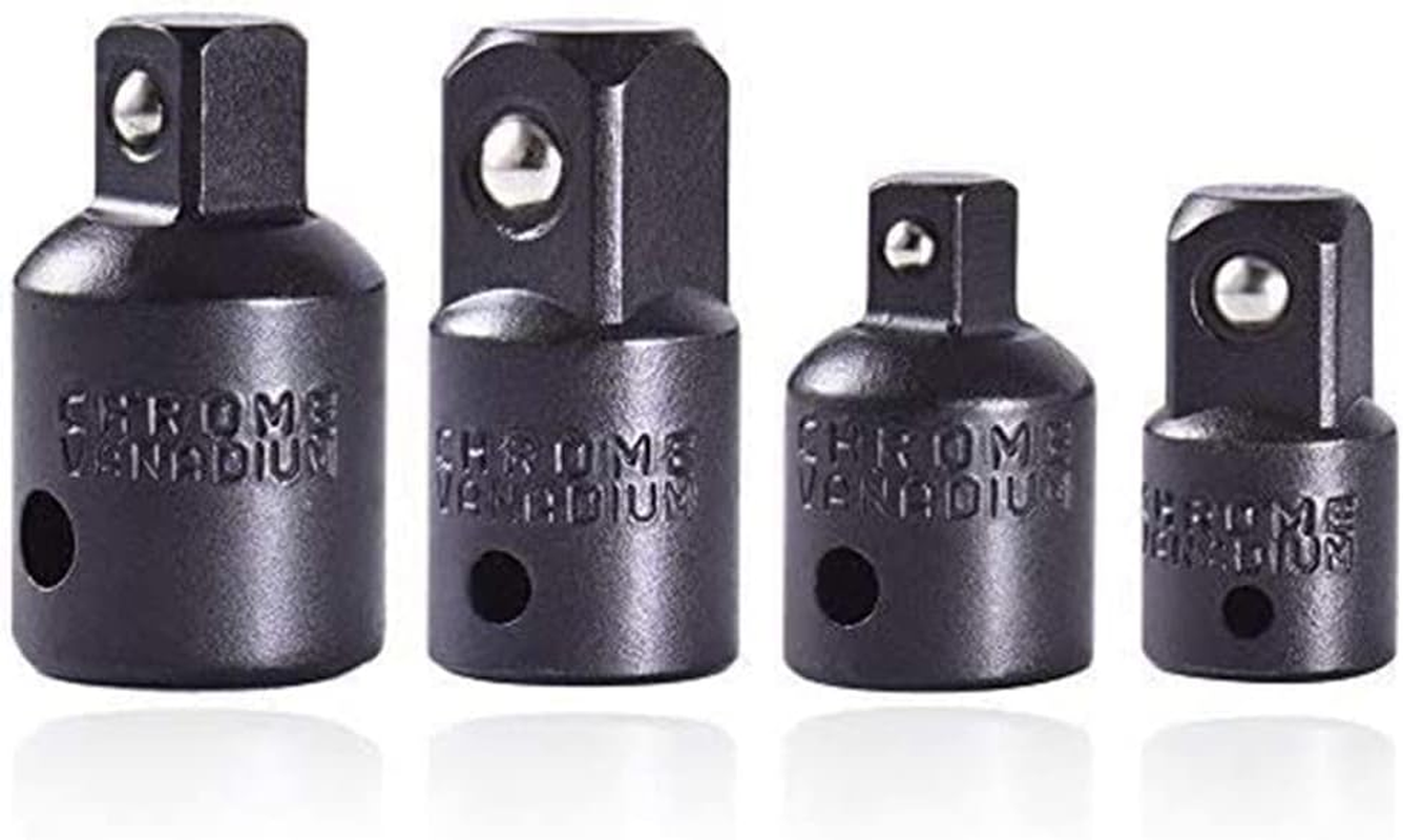 Yakamoz 4PCS Cr-V Impact Socket Adapter and Reducer Set for Impact Driver Ratchet Docket Extentsion Conversion Tool image number 4