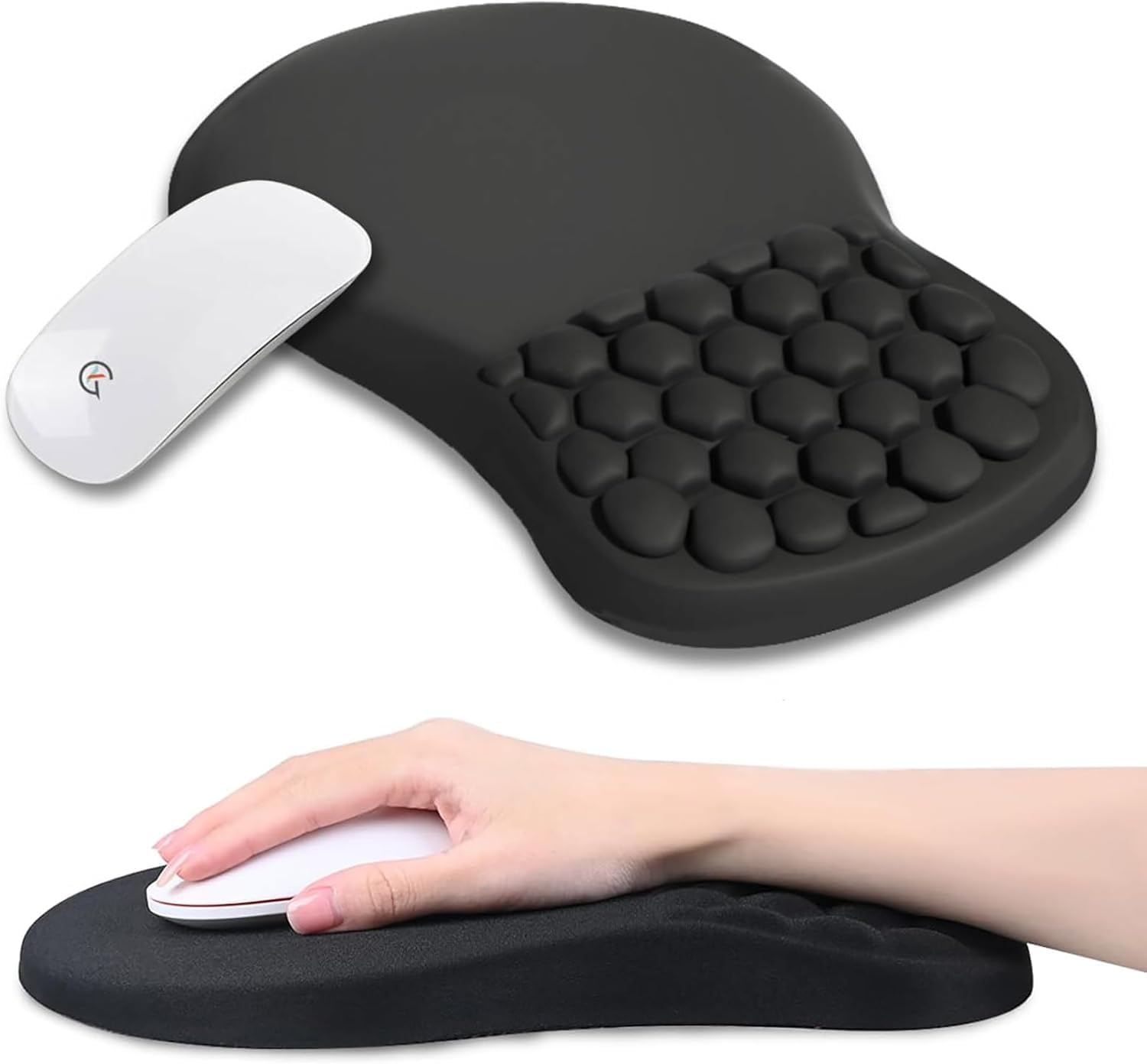 TEKXDD Mouse Pad with Wrist Suport &ndash; Ergonomic Mouse Pad Wrist Rest, Pain Relief Gaming Mousepad with Memory Foam, Mouse Mat for Wireless Mouse and Desk image number 3