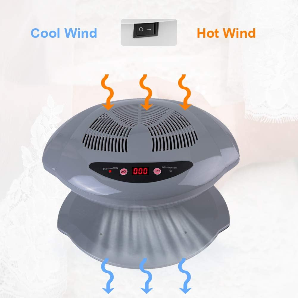 Sonew Air Nail Dryer, Nail Dryer with Hot and Cold Air Sensor, Manicure Tool for Fan for Drying Nail Polish for Living Room and Home (Silver) image number 2