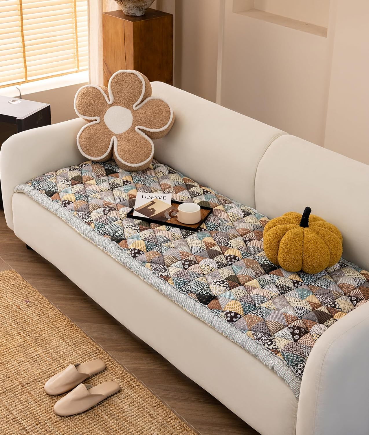 HOMEREFROM Dog Couch Cover Protector, Couch Cover for Dogs Washable Pet Bed Couch Cover, Pet Friendly Sofa Cover for Large Dogs (Grey, 70X210Cm)