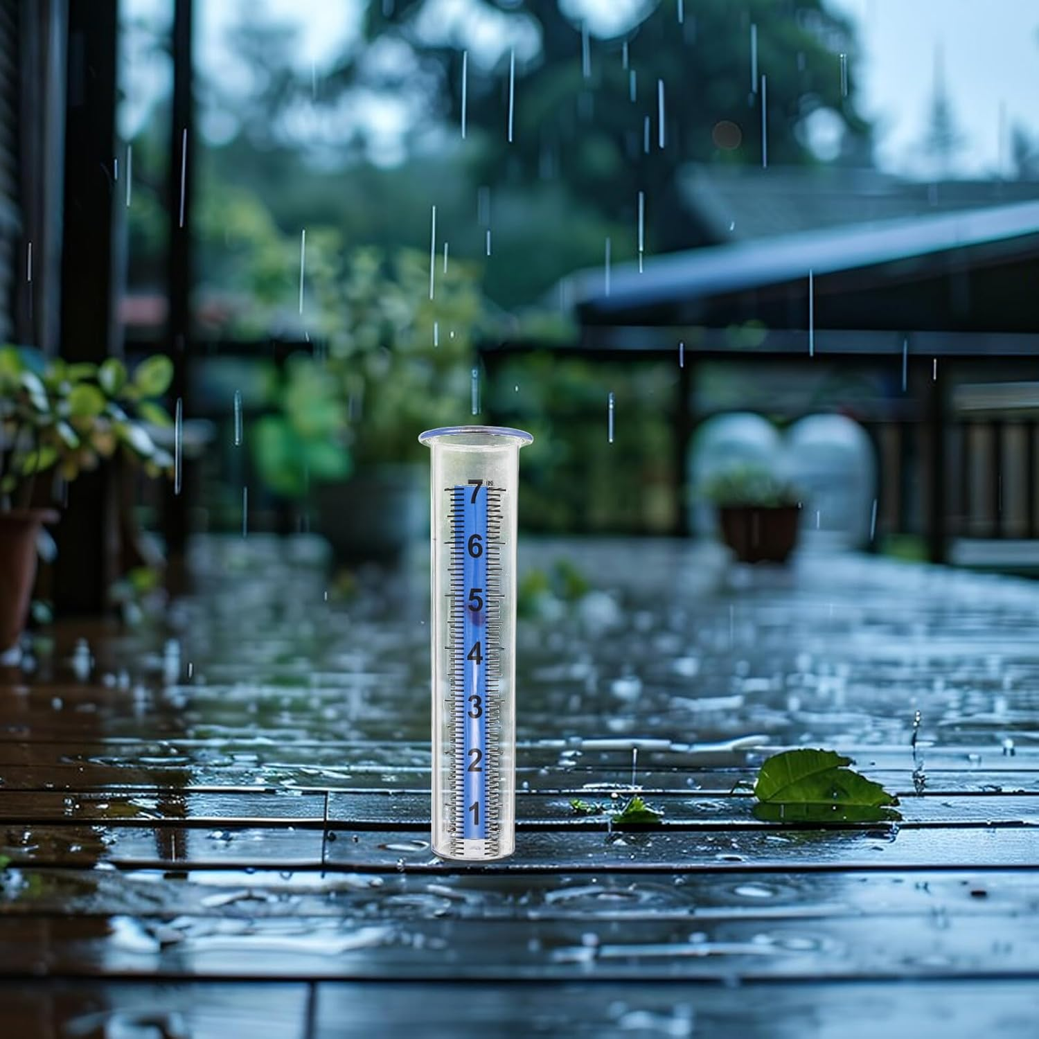 4PCS Outdoor Rain Gauge Tubes with Accurate Measurement Weatherproof Plastic Replacement for Garden Lawn Backyard Easy Install for Irrigation and Educational Use image number 5