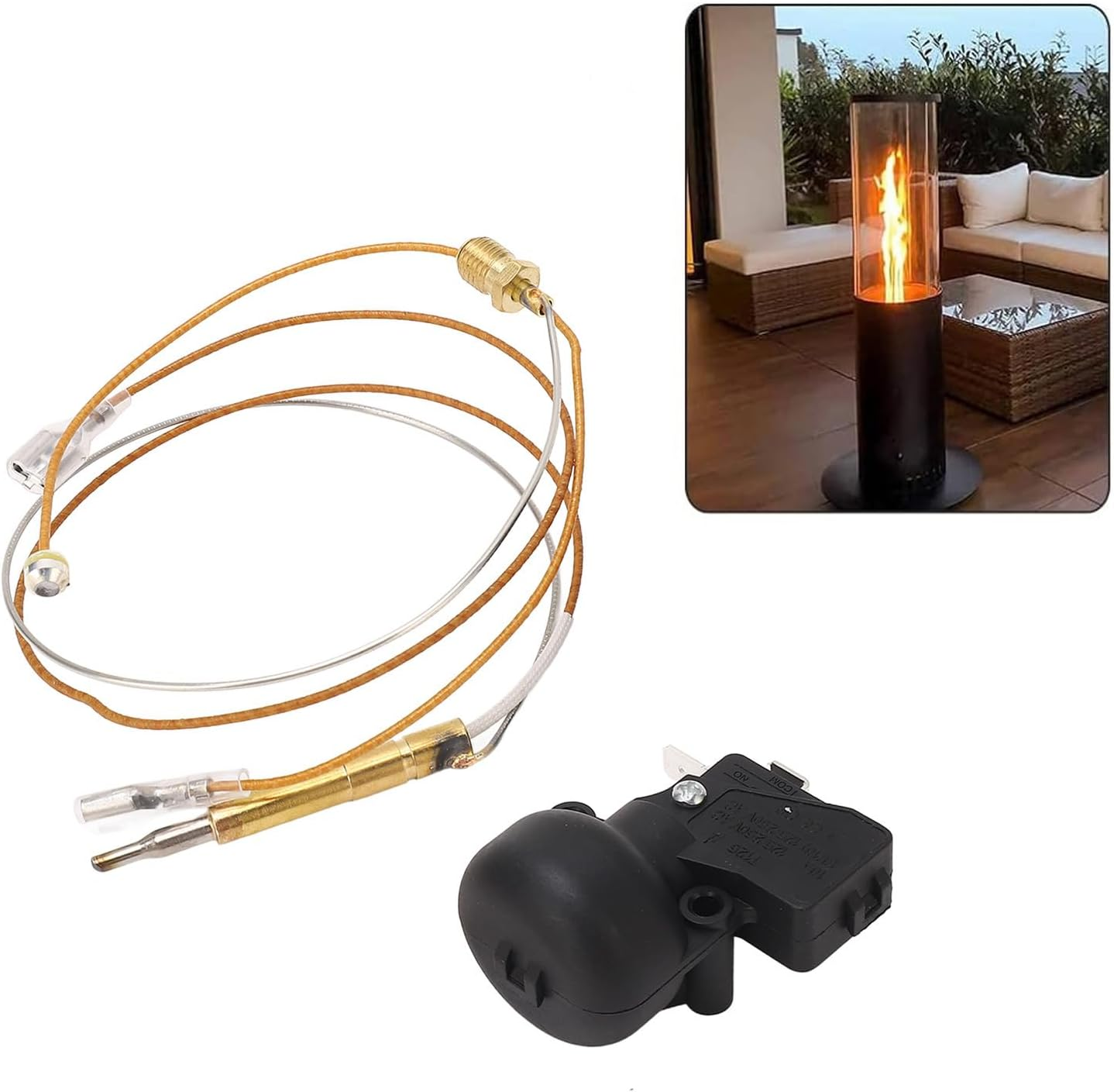 Thermocouple Tilt Switch, ABS Accurately Temperature Control Thermocouple anti Dump Switch Safety Sensor for Patio Heater image number 1