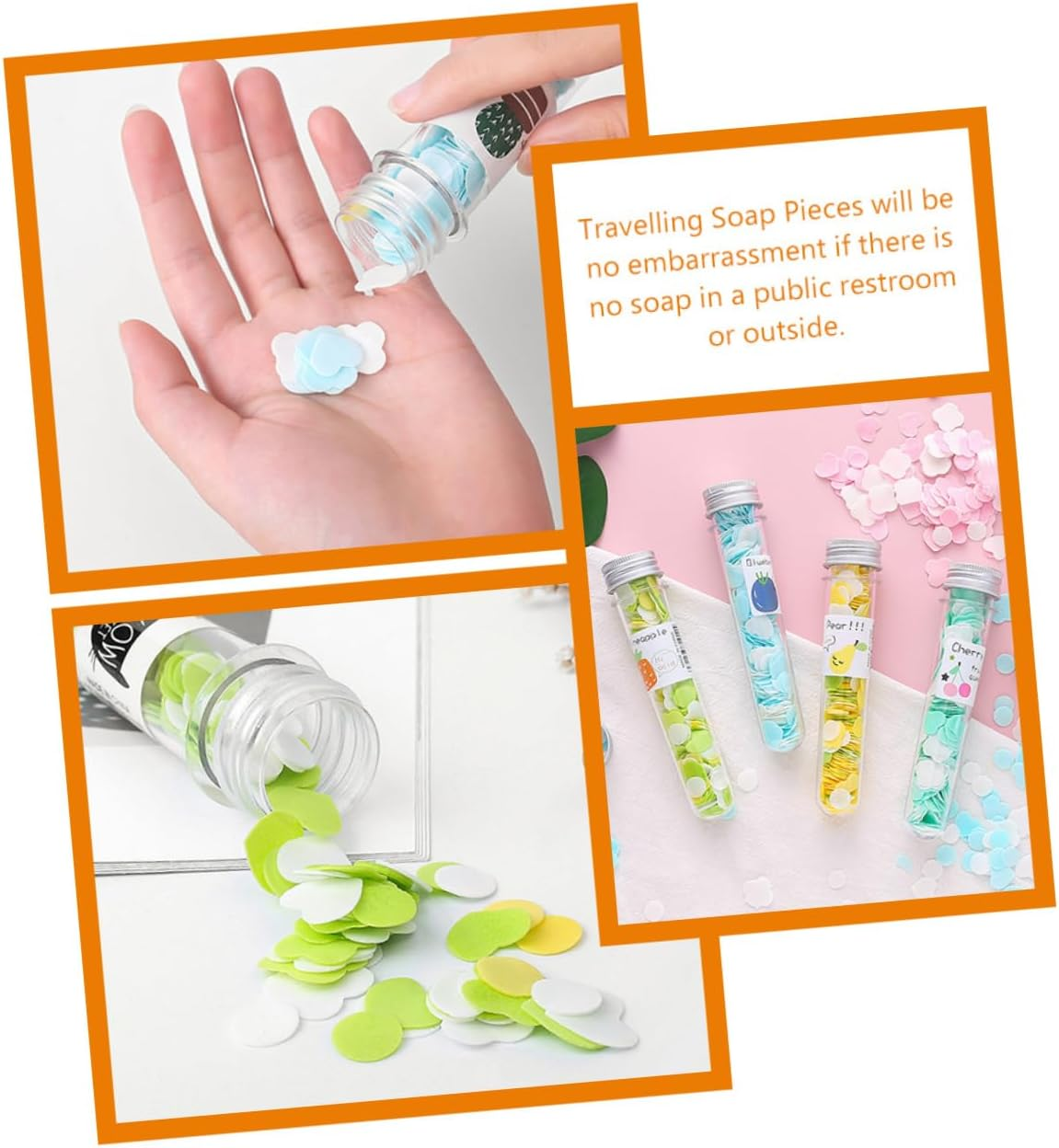 Sosoport Portable Soap Sheets Individual Packing Travel Soap Slices for Outdoor Hand Washing Convenient and Safe for Business Trips Camping Hiking image number 5