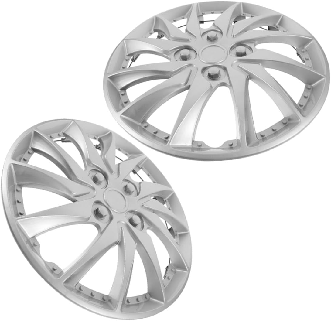 LOORGVEL 14 Inch Decorative Hubcaps Wheel Hub Caps for Car Automotive Grade Sturdy Cover Set Protection Rim Aesthetic Enhancement Easy Installation image number 5