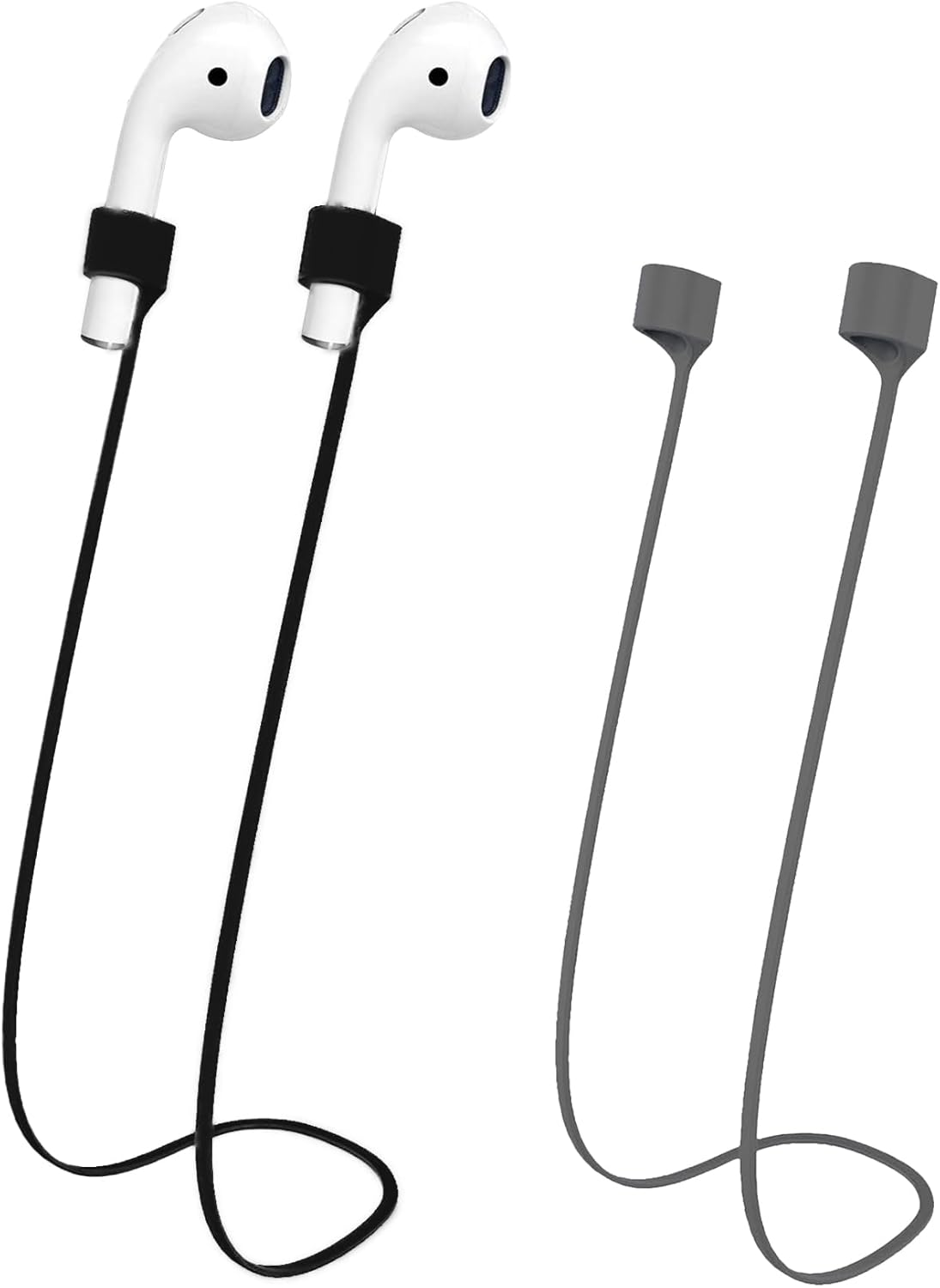 Magnetic Anti-Lost Straps for Airpods,Colorful Soft Silicone Sports Lanyard, Neck Rope Cord。2Pack