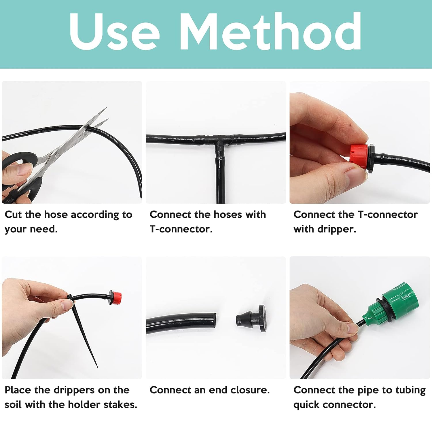 Drip Irrigation Kit Valuehall 66Pcs Distribution Tubing Hose Suit 82Ft/25M Garden Drip Irrigation System Adjustable Automatic Micro Irrigation Kits DIY Patio Plant Self Watering Kit for Garden V7H06 image number 2