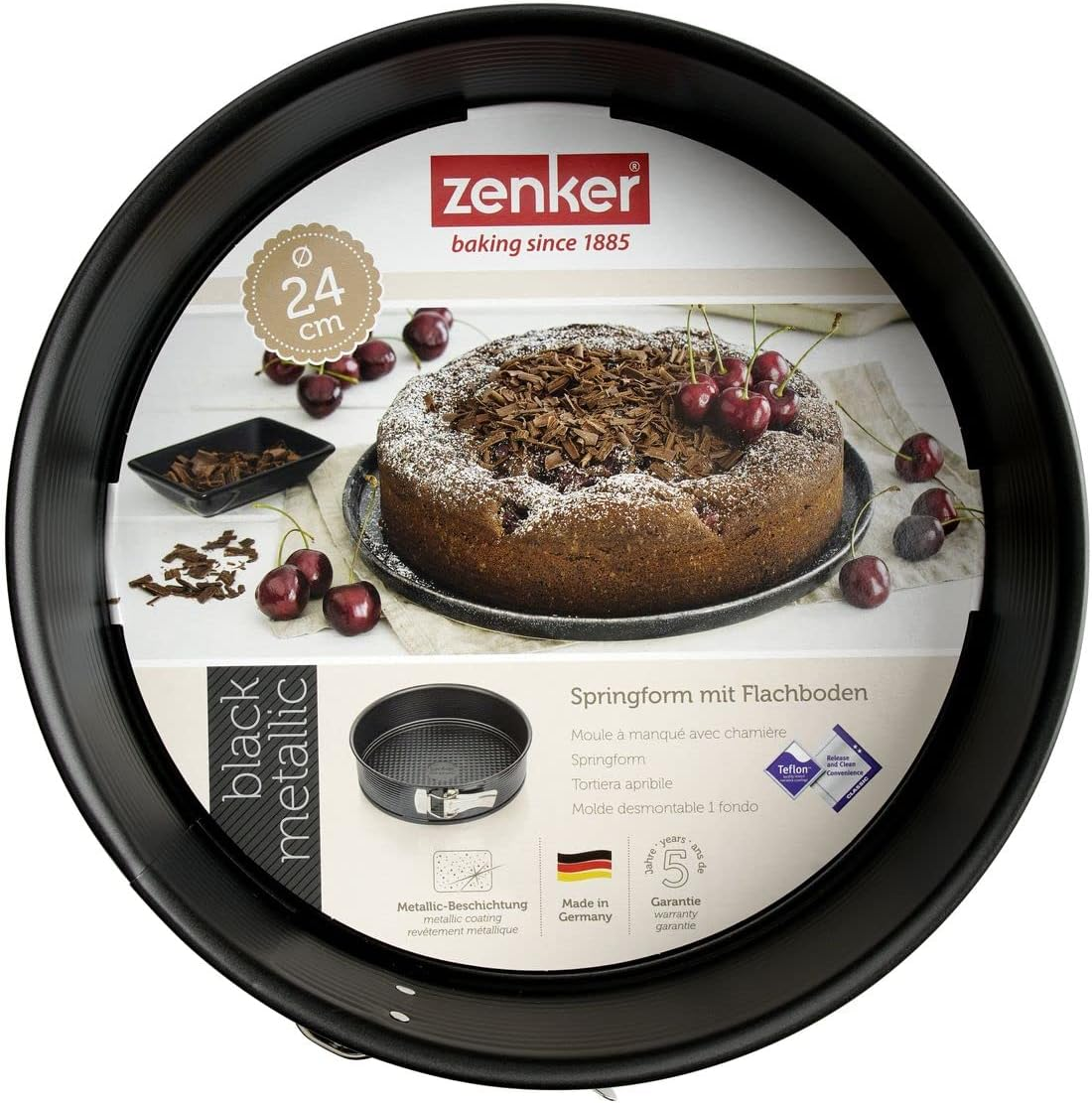 Zenker 6502 Metallic Spring Form, Black, 24 Cm image number 4