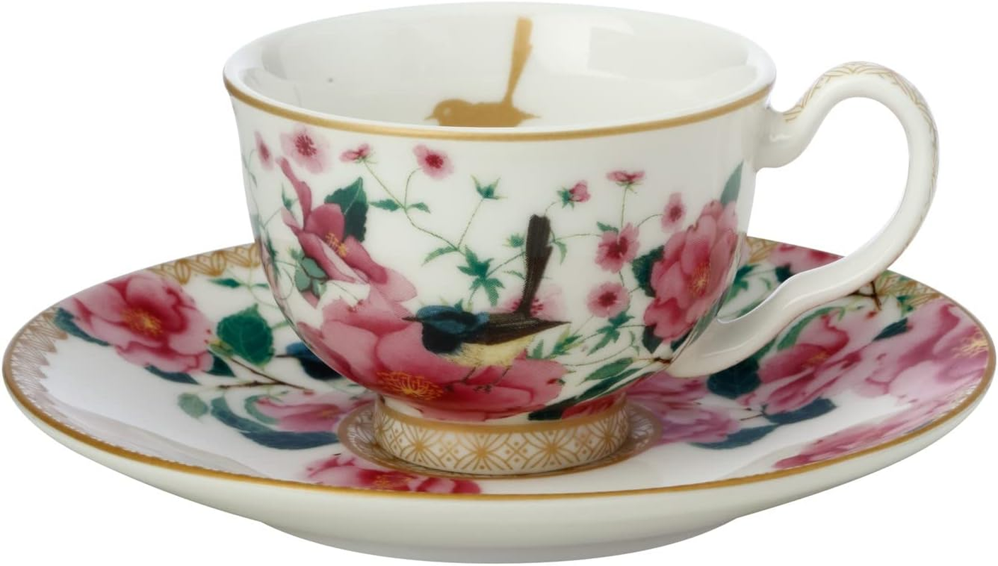 Maxwell & Williams Teas & C'S Silk Road Demi Cup & Saucer 85ML Set of 2 White Gift Boxed