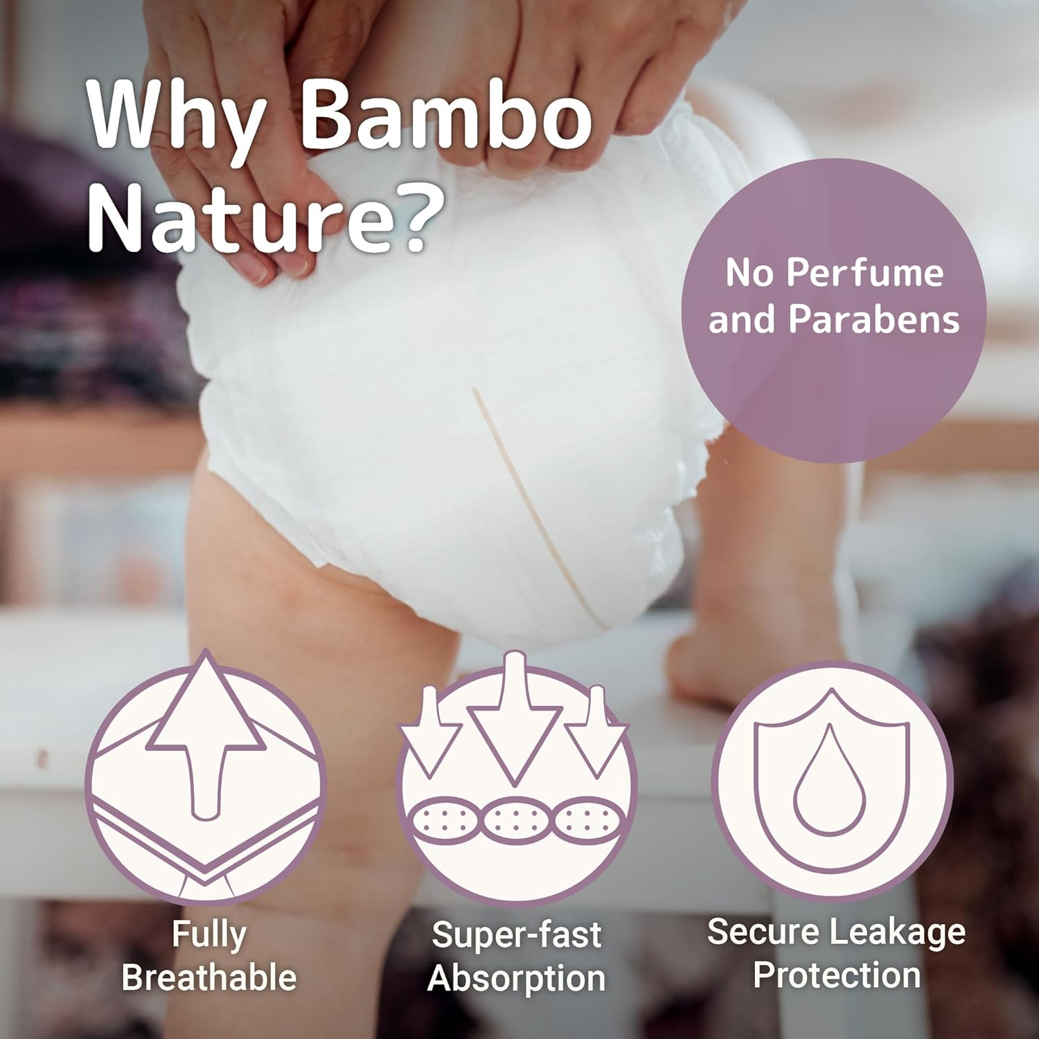 Bambo Nature Premium Eco-Friendly Baby Diapers, Size 6 (35+ Lbs), 24 Count image number 4