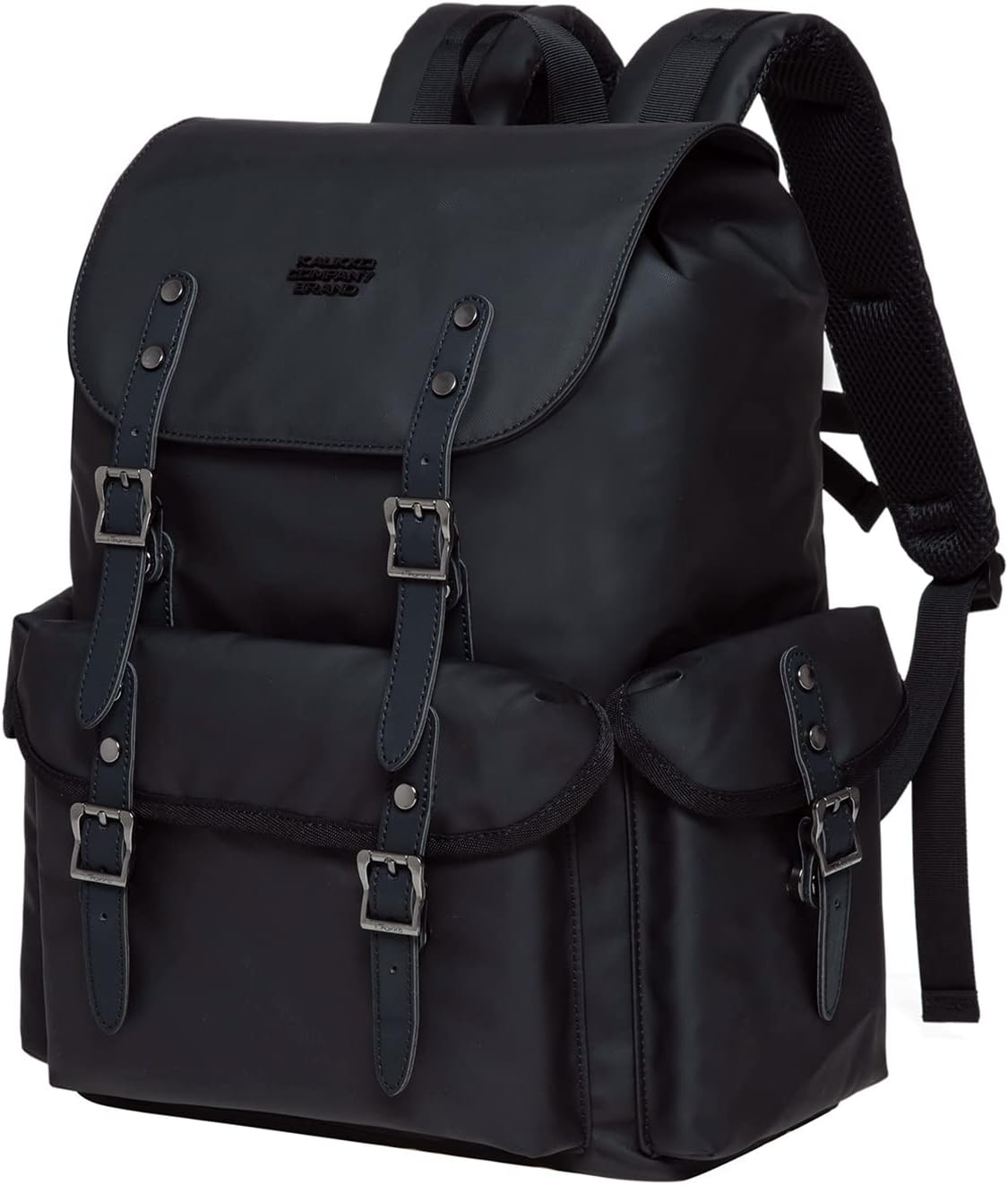 KAUKKO Beautiful and Sophisticated Backpack with Laptop Compartment for 15 Inch School Uni 22L - 03-Leather Black image number 1