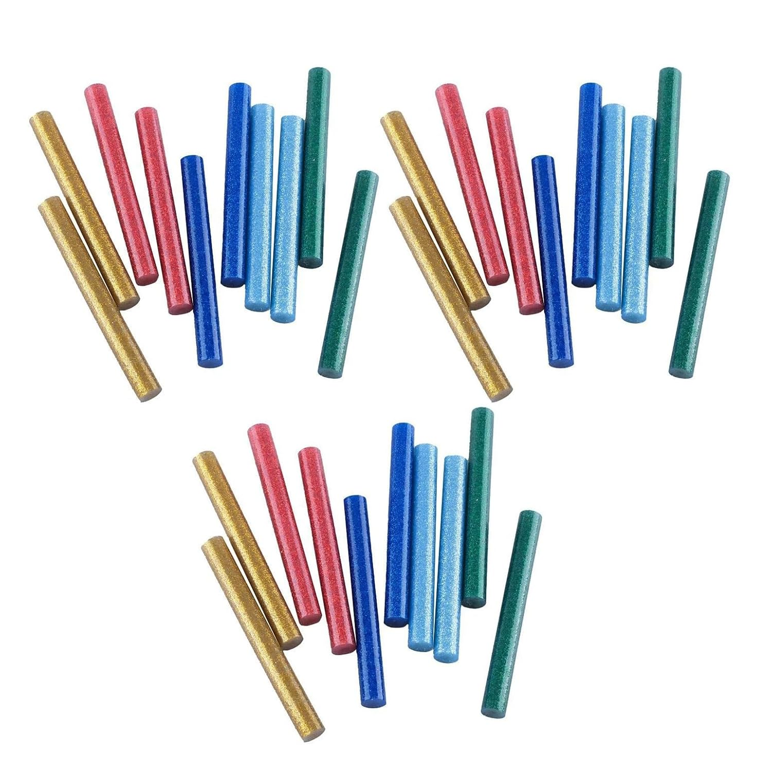 Leona Co Colored Glitter Hot Glue Sticks Full Size, 10 PCS 11Mm Dia X 100Mm Long Hot Melt Glue Sticks, 5 Colorful EVA Adhesive Purpose Glue Stick Standard for DIY Art Craft Stamp Repairs Gluing Projects