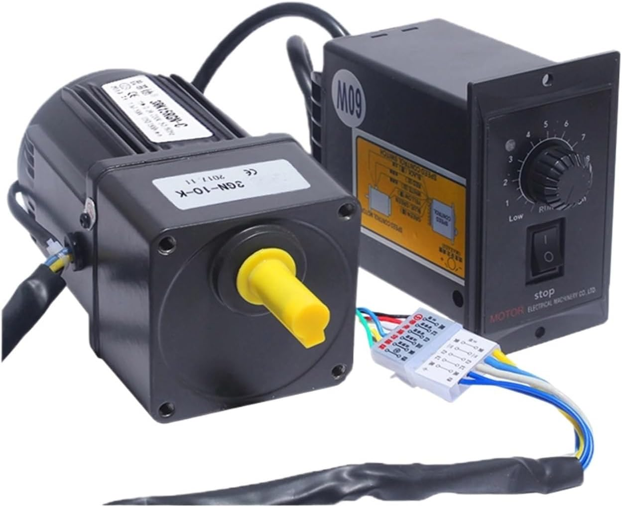 Wiper Motor，Ac 220V 25W Reversible Gear1:3-1:300 415-5RPM 4RK25GN-C Variable Speed Motor AC Gear Motor Reducer Geared Motor + CW/CCW Switch(0-415Rpm) image number 2