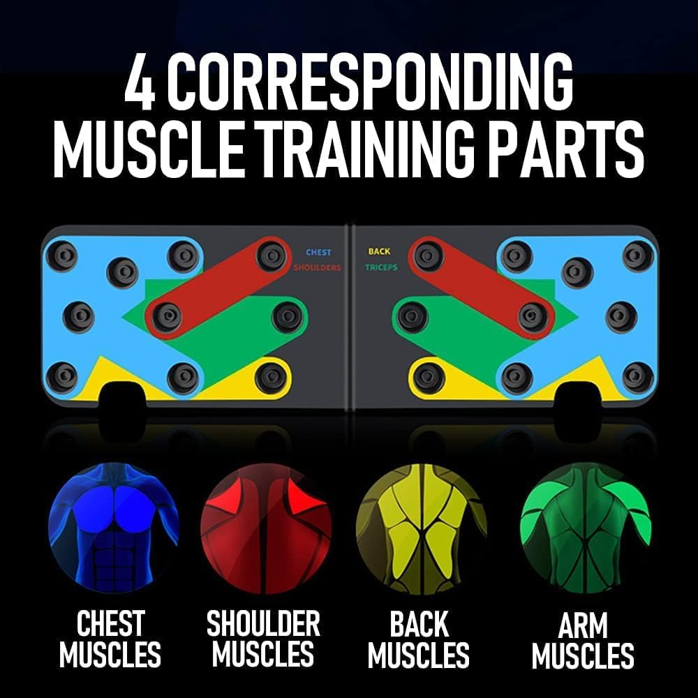 WOYAODONG Push up Board Fitness Equipment，Push up Bar Core Muscle Trainer，Portable Adjustable Pushup Board for Muscle Training for Home Office Workout image number 2