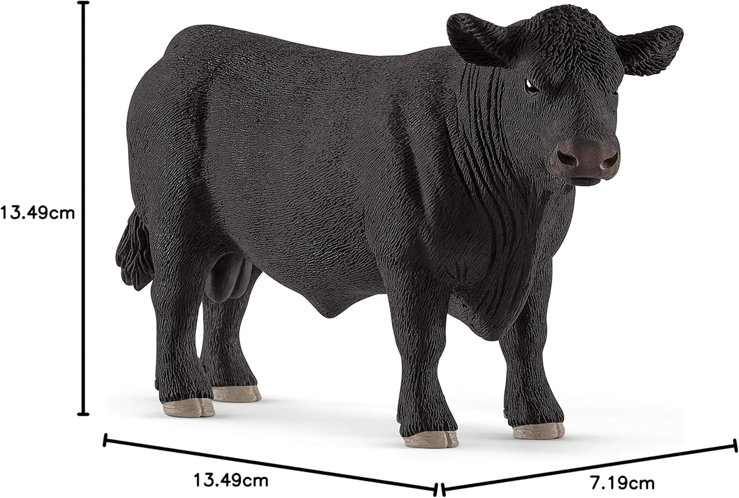 Schleich Farm World, Realistic Animal Toys for Kids Ages 3 and Above, Black Angus Bull Cow Toy Figure image number 2