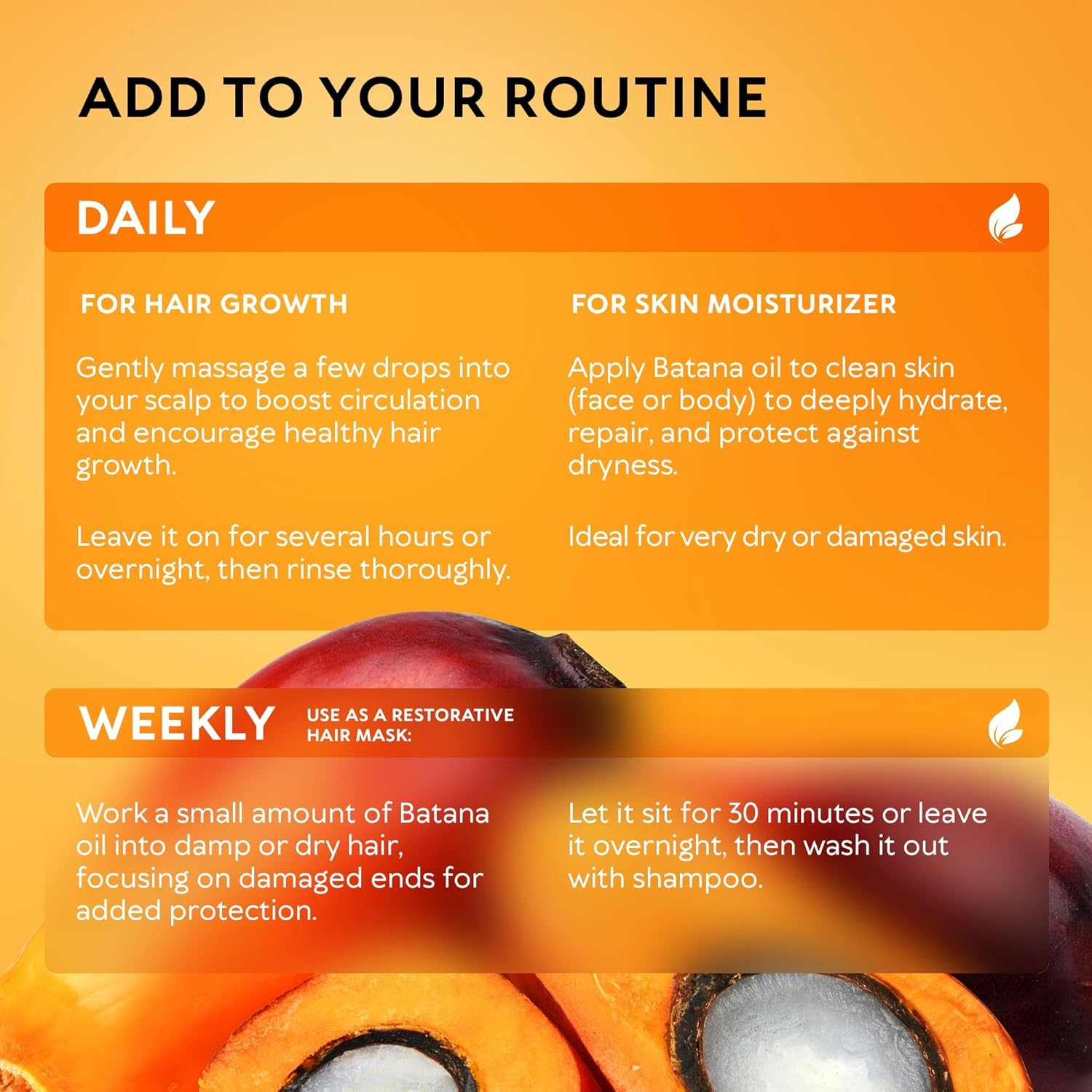 Batana Oil for Hair Growth - 100% Raw & Organic Dr Sebi Batana Oil - Cold-Pressed & Pure Unrefined Batana Hair Mask for Women & Men - Enhances Hair Thickness, Prevents Loss