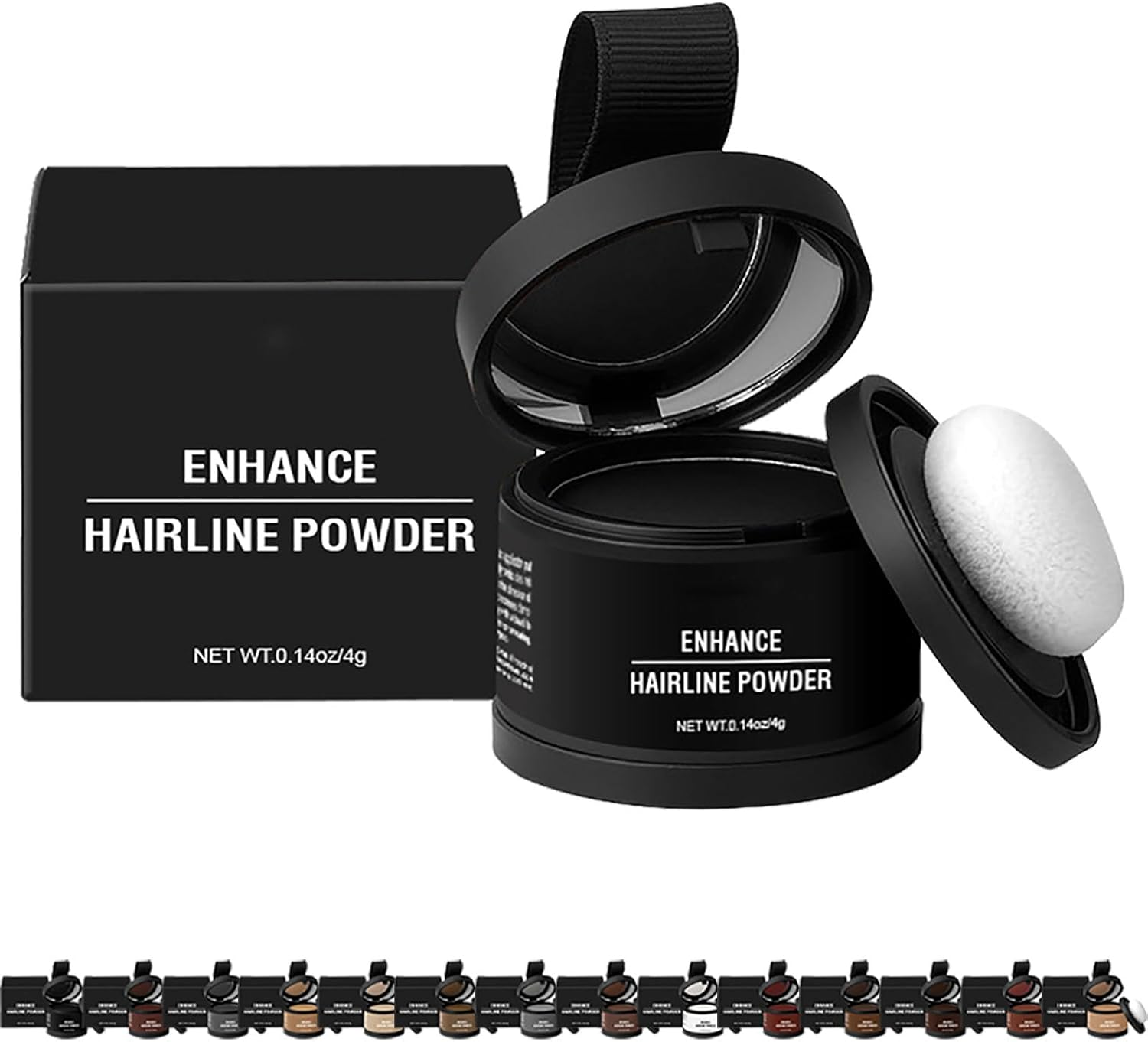 Covrix Instant Hair Powder, Veinsgrain Hair Powder, Hairline Powders Instantly Conceals Hairloss, Root Touch up Hairpowder, Hairlinepowder Stick Root Cover up (#03 Black 黑色)