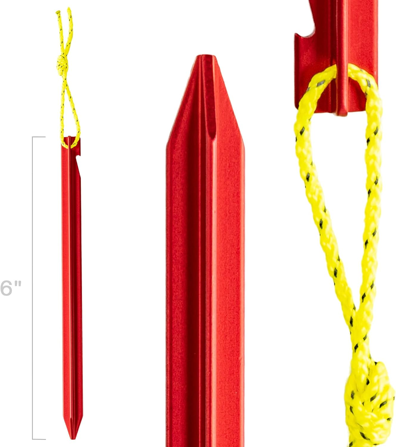 Night Cat Aluminium Tent Pegs: 12 Pack Tent Stakes Ultralight Heavy Duty with 4 Guylines and Drawstring Bag