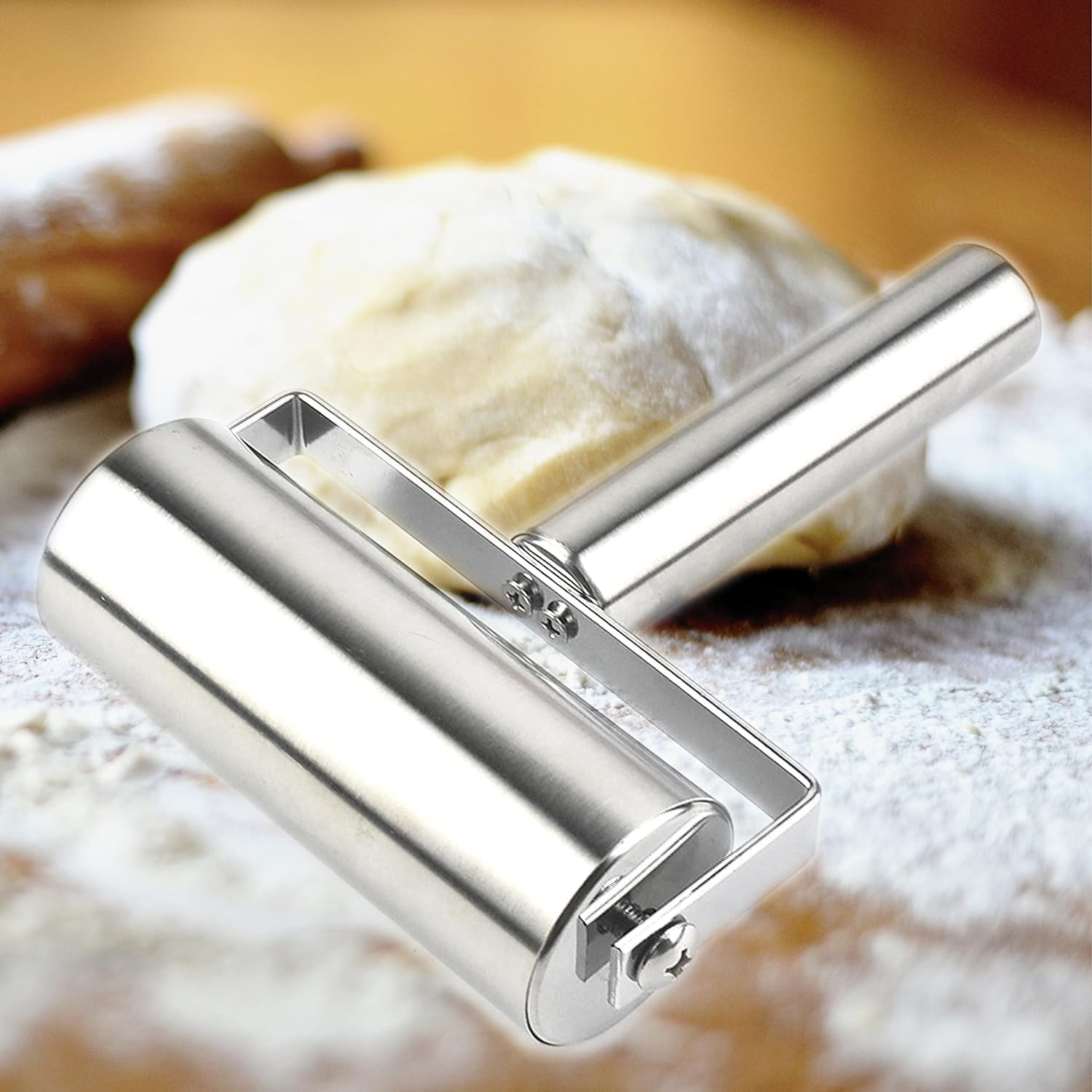 Stainless Steel Multi-Function Roller Pin, 1Pc Practical Pastry Dough Roller image number 5