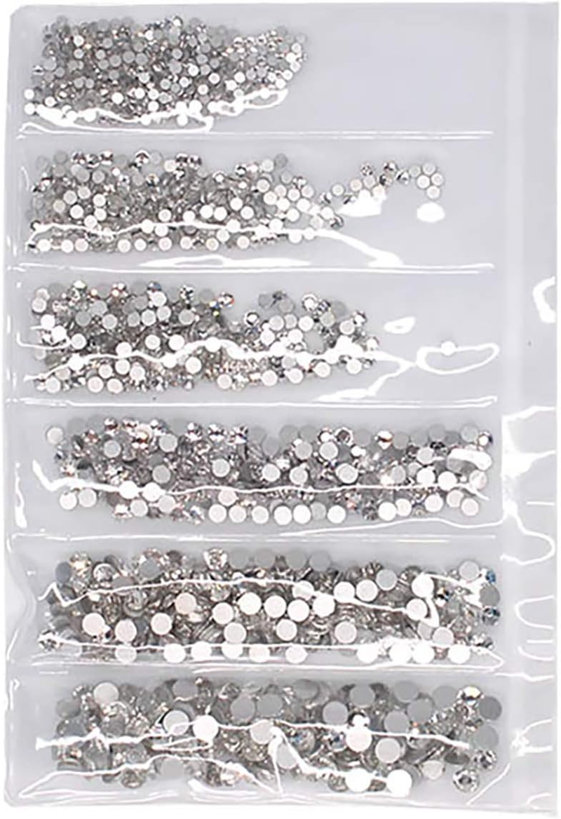 1 Bag Nail Art Rhinestone Flat-Back Rhinestone Super Flash Nail Decoration DIY New White Diamond image number 3