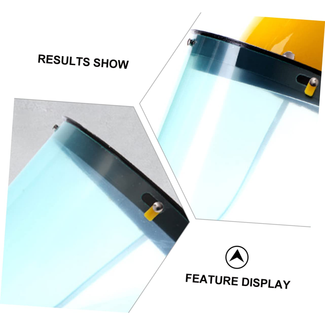 WOONEKY 1Pc Helmet Safety with Aluminum Bracket Face Guard for Helmet Easy Installation Protective for Welders and Construction Workers Anti-Dust and Anti-Splash Design