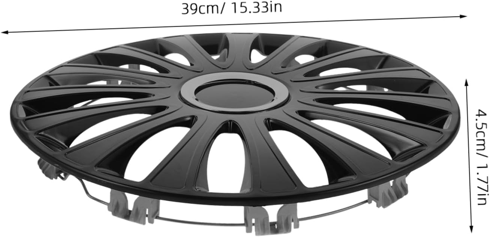 CHILDWEET 14-Inch Universal Car Wheel Hub Covers Full Black Decorative Automotive Hubcaps Protective Wheel Covers for Vehicle