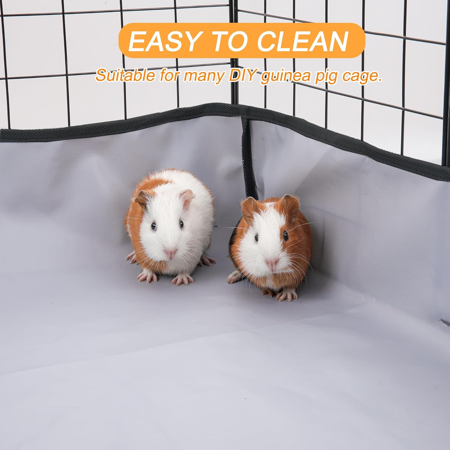 Guinea Pig Cage Liner Tarp Bottom Waterproof and Washable Base Also for Rabbits, Bunny, Chinchesillas, Hedgehog, Ferrets and Other Small Animals(42X56 Inches) image number 1
