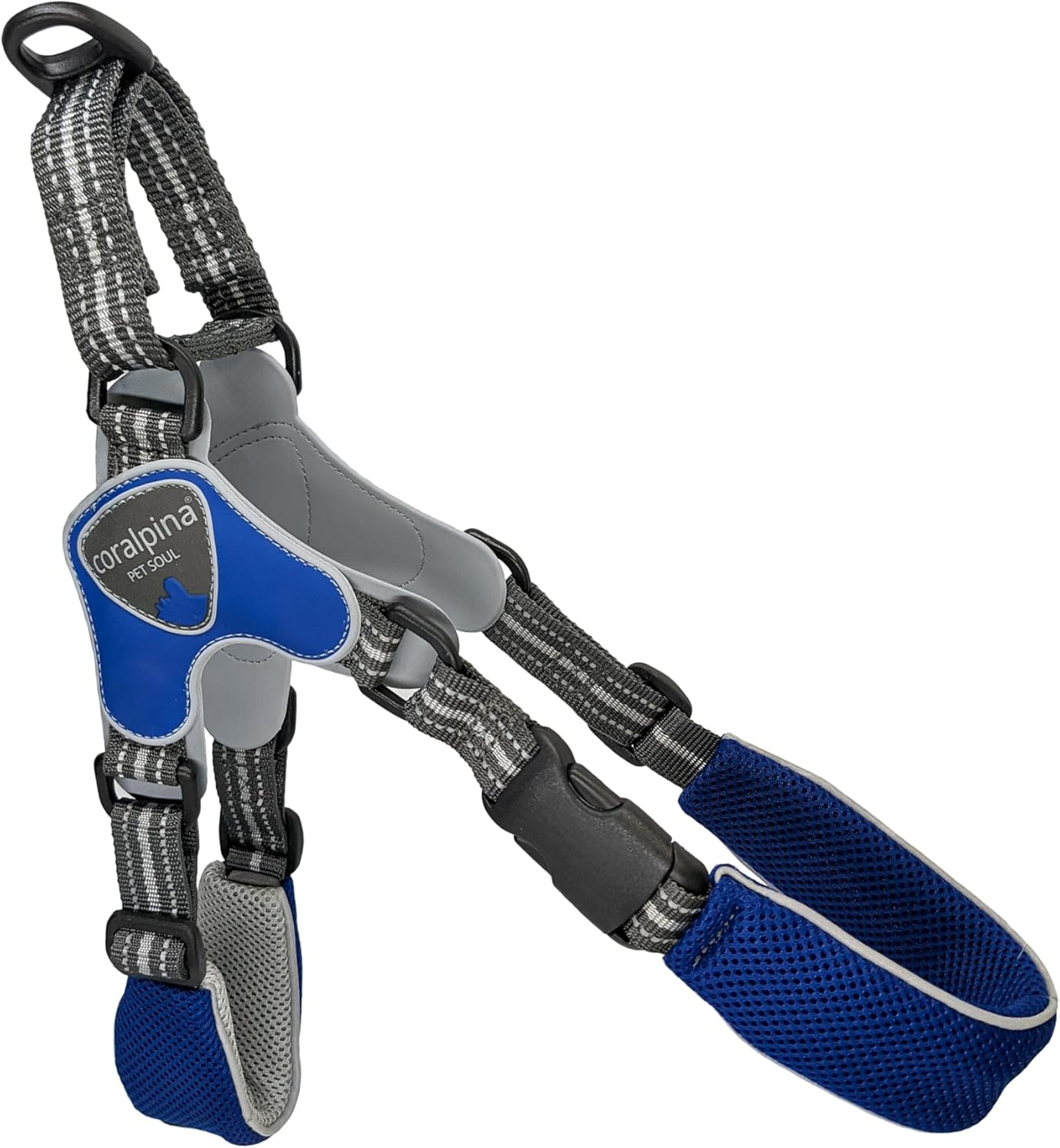 Coralpina - Fiames Adjustable Neck and Chest Harness for Medium to Large Dogs, Soft and Durable, Does Not Harm Hair or Hinder Movement, Wine Red