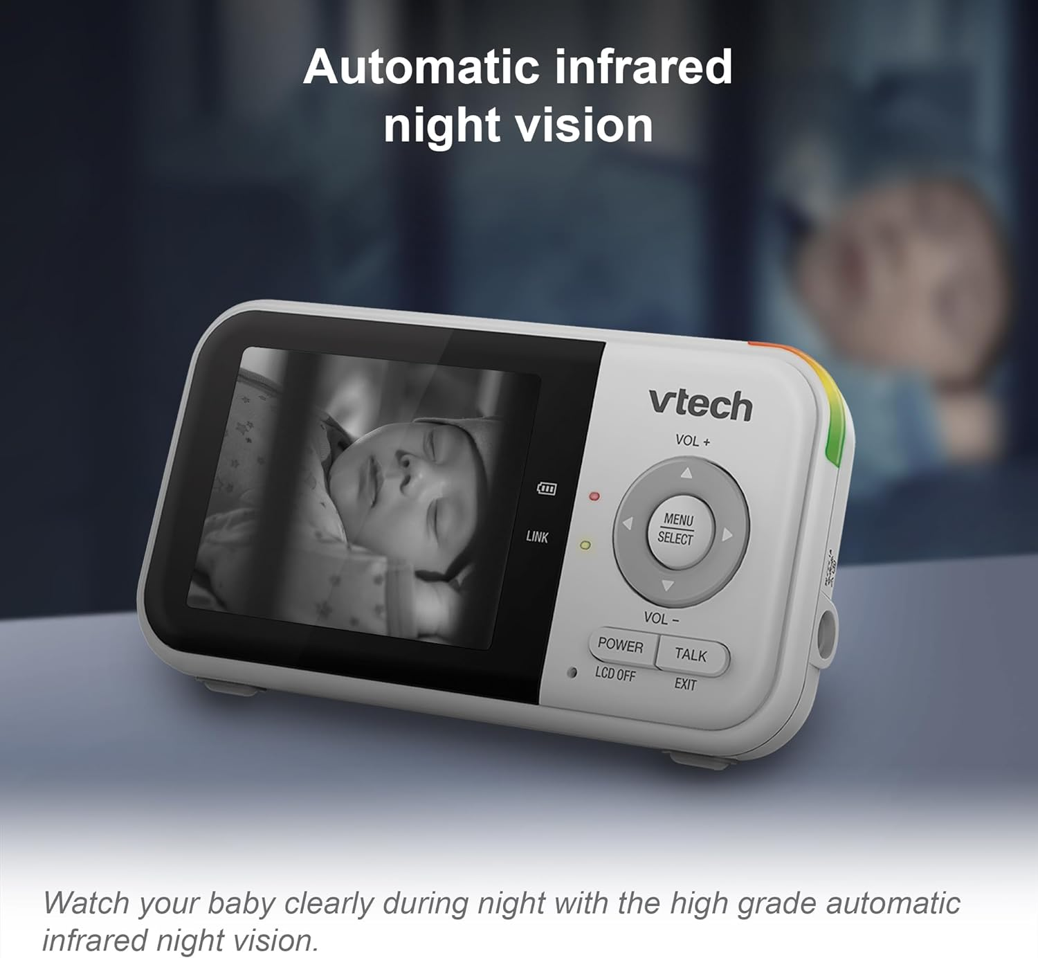 Vtech BM3800N 2.8" 2-Camera Full Colour Pan & Tilt Video Baby Monitor image number 4