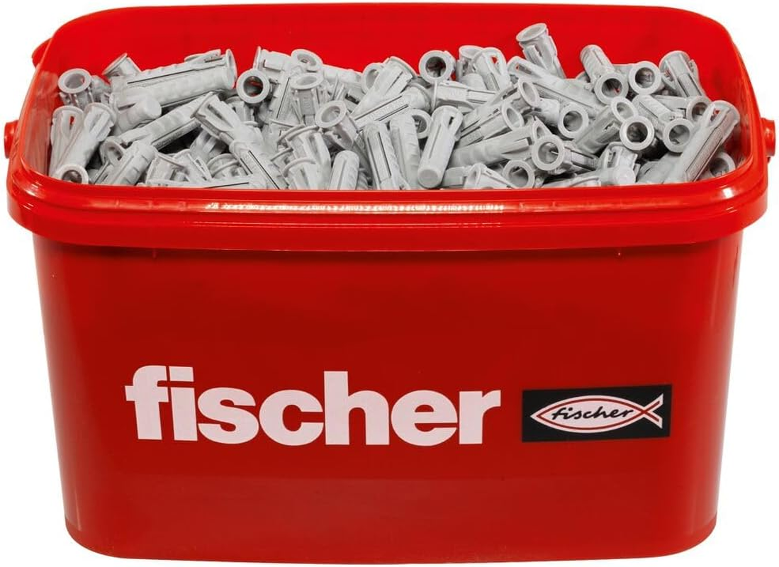 Fischer Expansion Dowel SX plus 10 X 50, Practical Bucket with 720 Nylon Dowels, Dowels for Optimal Hold for Fixings in Concrete, Solid Brick, Aerated Concrete, Perforated Bricks and Much More. image number 5