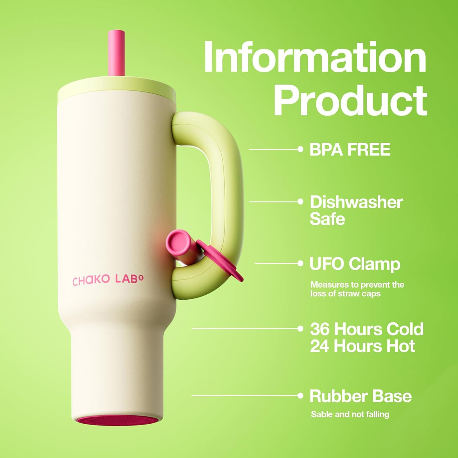 Chakolab Bawangcup Insulated Water Bottle Drinkware Green Tumbler 1000Ml image number 1