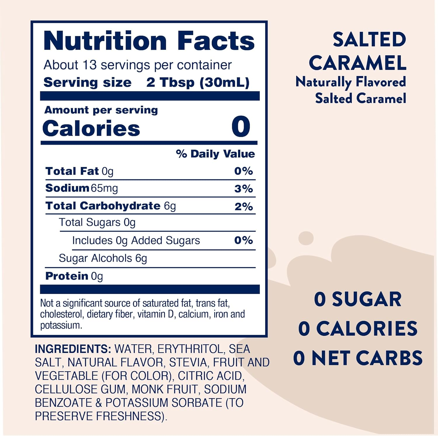 Jordan'S Skinny Syrups Salted Caramel Naturally Sweetened, 0 Calorie, 0 Sugar, No Artificial Flavors 12.7 Fl Oz image number 5