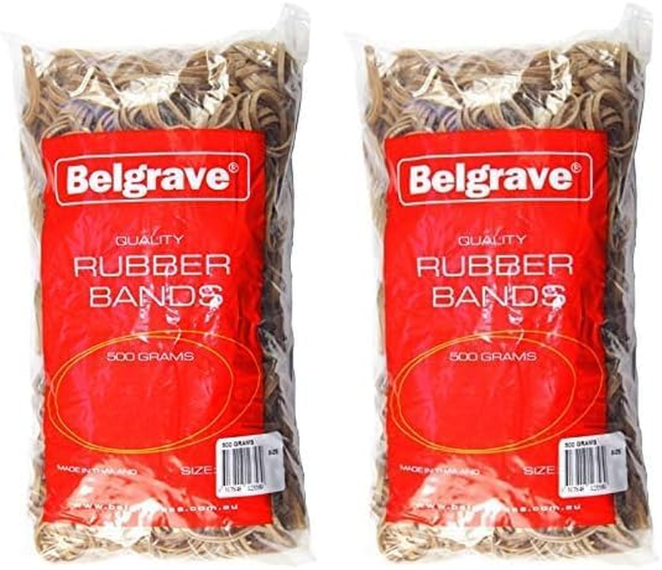 Belgrave Rubber Bands, Size 18. 76X1.5Mm, 500 Grams, Extra Durable 75% Premium Natural Rubber image number 1