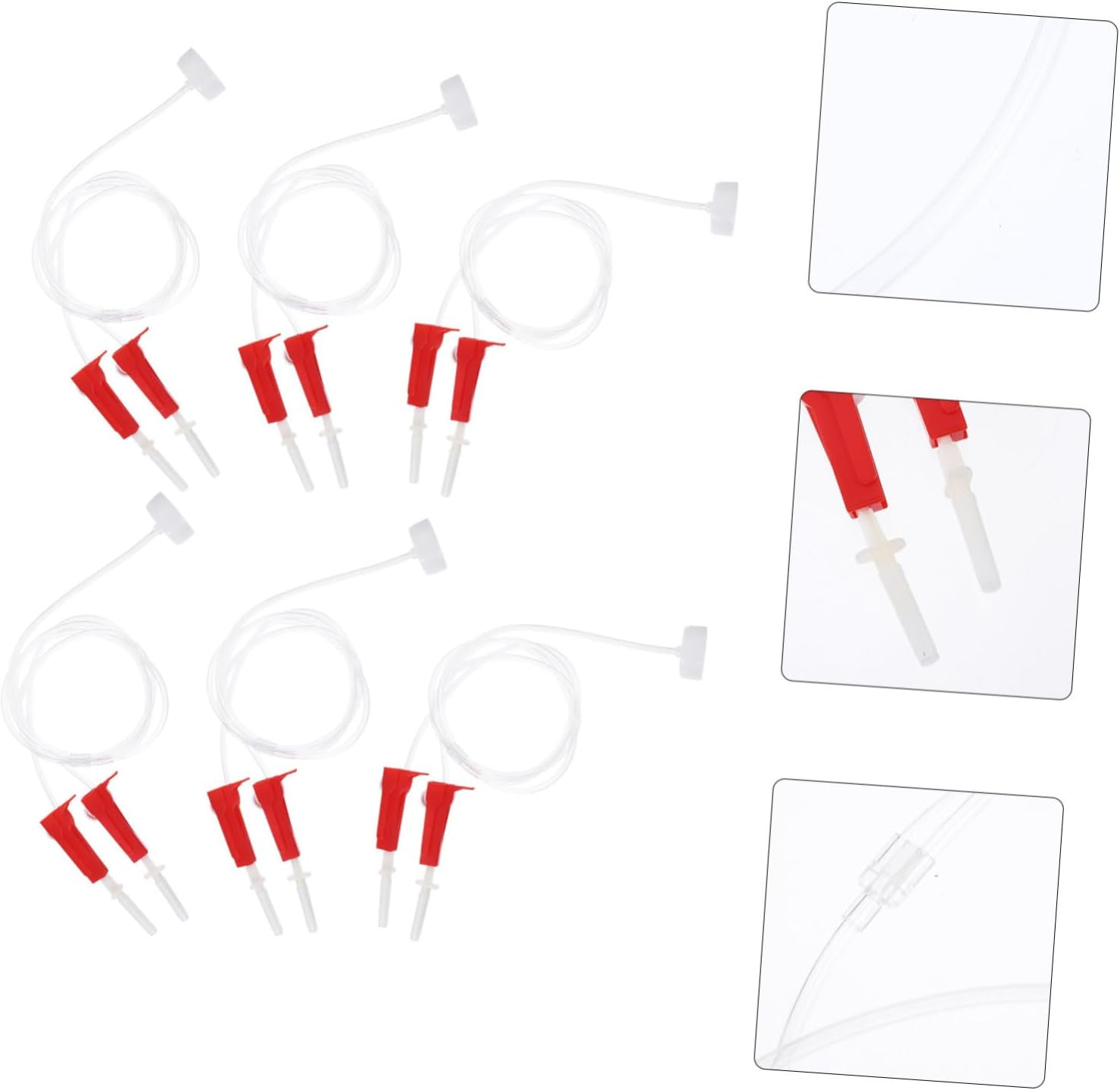 Tree Infusion Bag Tube Drip Irrigation Supplies for Garden 6Pcs Plastic Drip System with Cap and Dual Outlet for Tree and Plant Watering image number 4