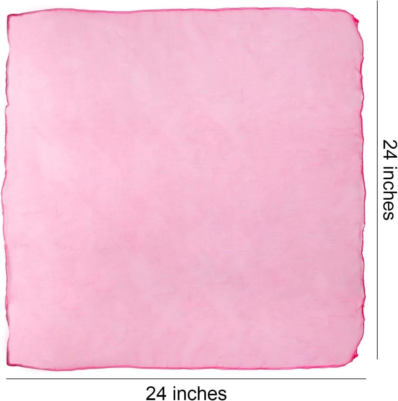 Gewaha 12Pcs Square Juggling Silk Dance Scarves, Multicolour, Female (All Ages), Silk, Dance Scarves, Performance Props, 24 X 24 Inches, Red, Yellow, Orange, Blue, Green, Purple image number 1