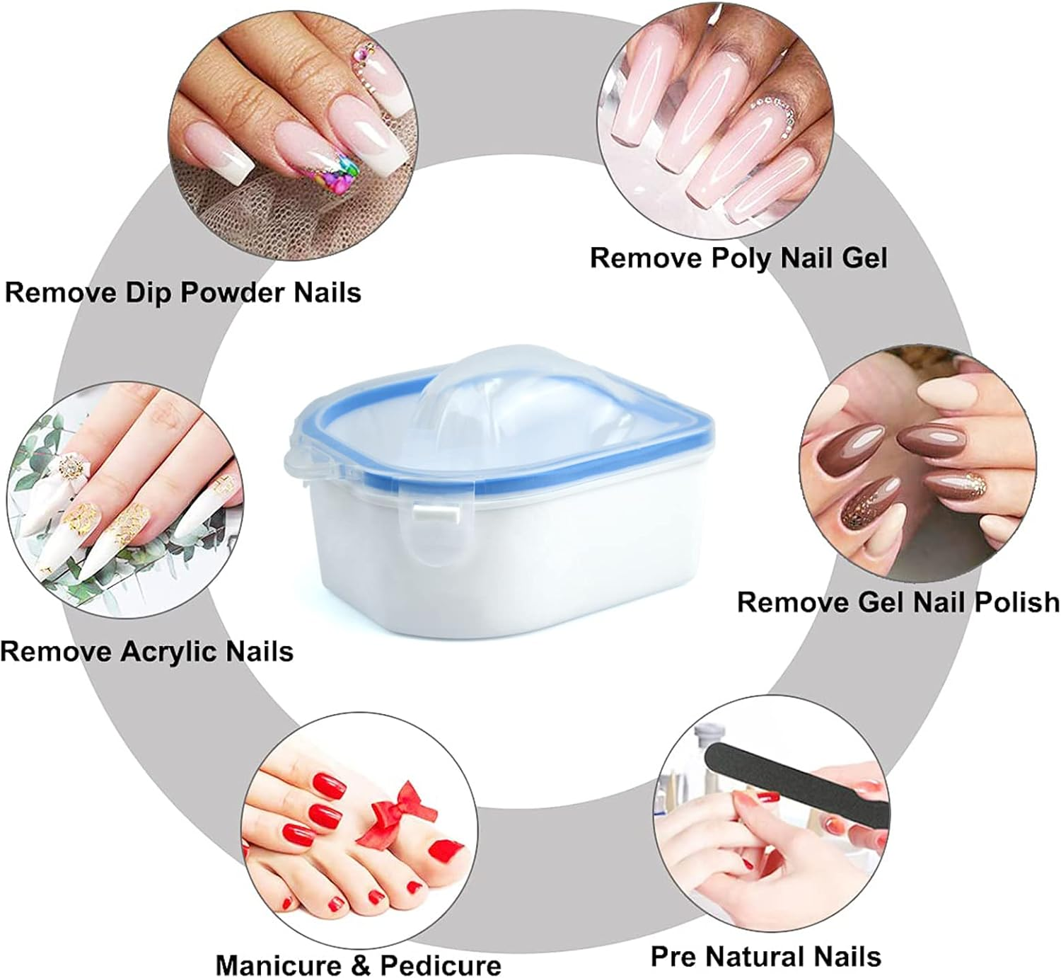 Nail Soaking Bowl,Soak off Bowl, Manicure Bowl Acetone Proof for Acrylic Nails Remover Home and Salon image number 3