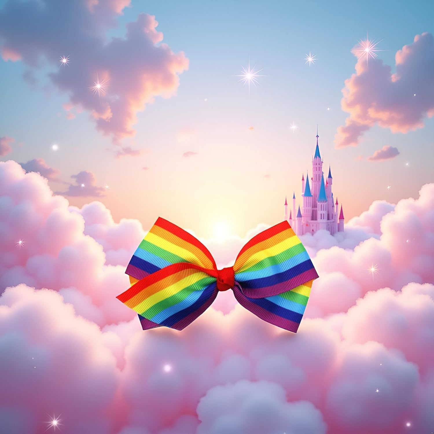 2 Pcs Rainbow Hair Clips Hair Bow for Women Girls Rainbows Hairs Accessories Pride Day Hair Accessories,Ribbon Hair Clip,Clips and Barrettes (4Inch Rainbow) image number 6