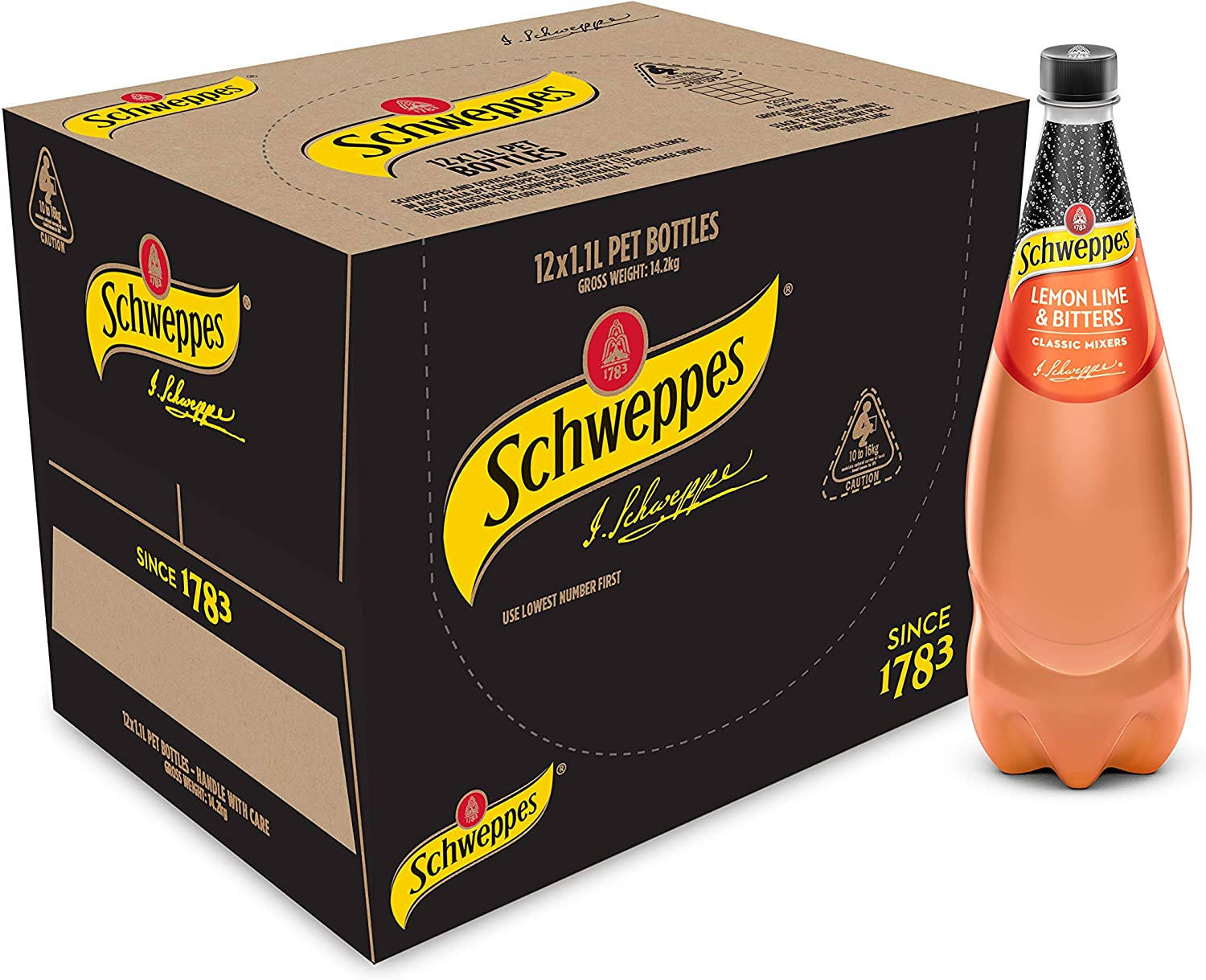 Schweppes Lemon Lime and Bitters, 12 X 1.1L image number 2